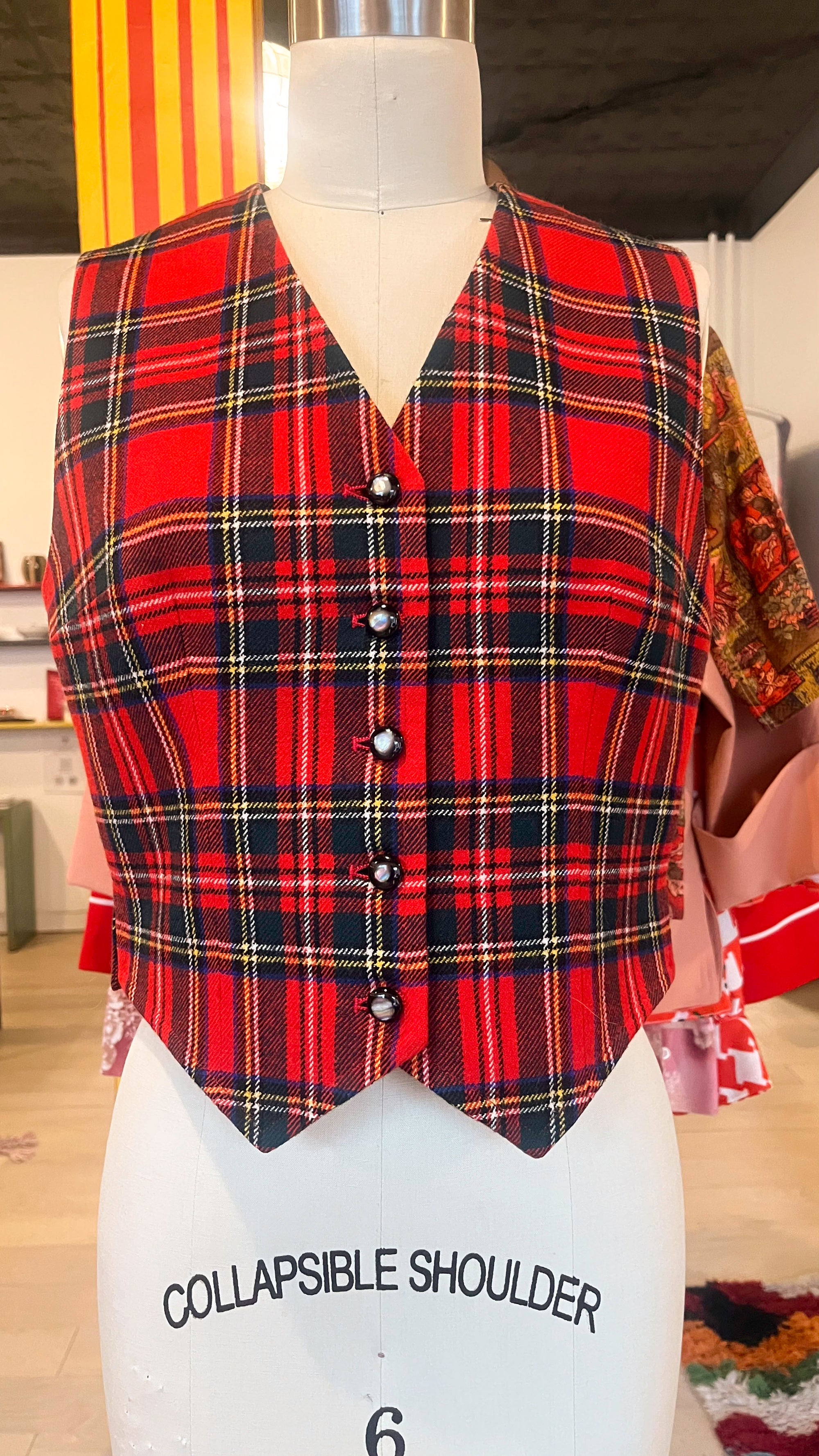 Pringle of Scotland Plaid Vest