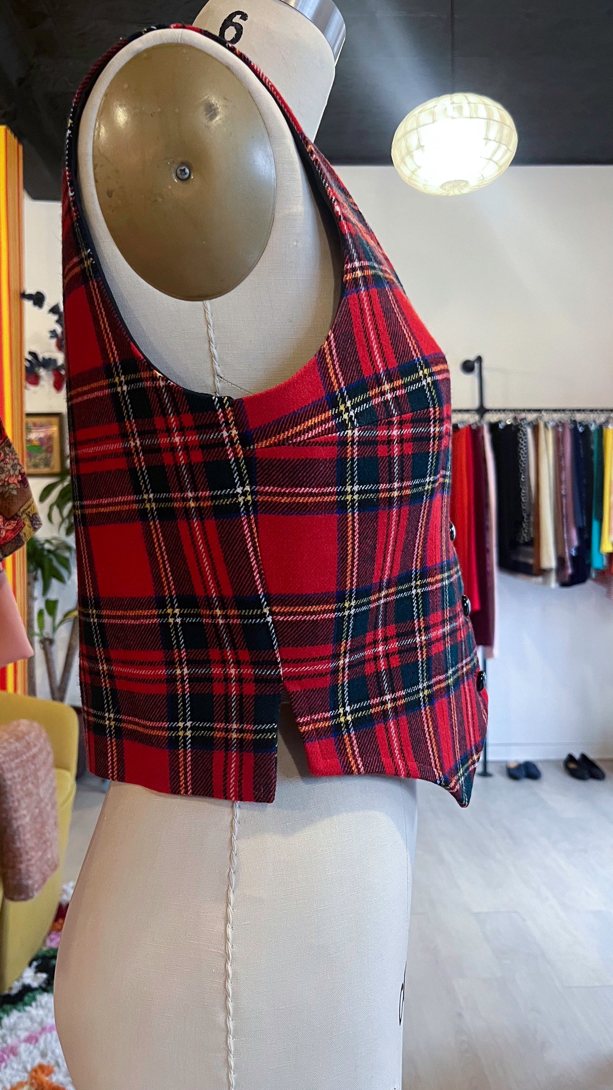 Pringle of Scotland Plaid Vest
