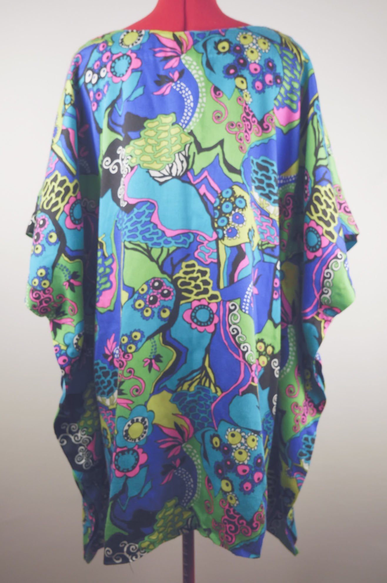 Bright Abstract Print Beach Kaftan