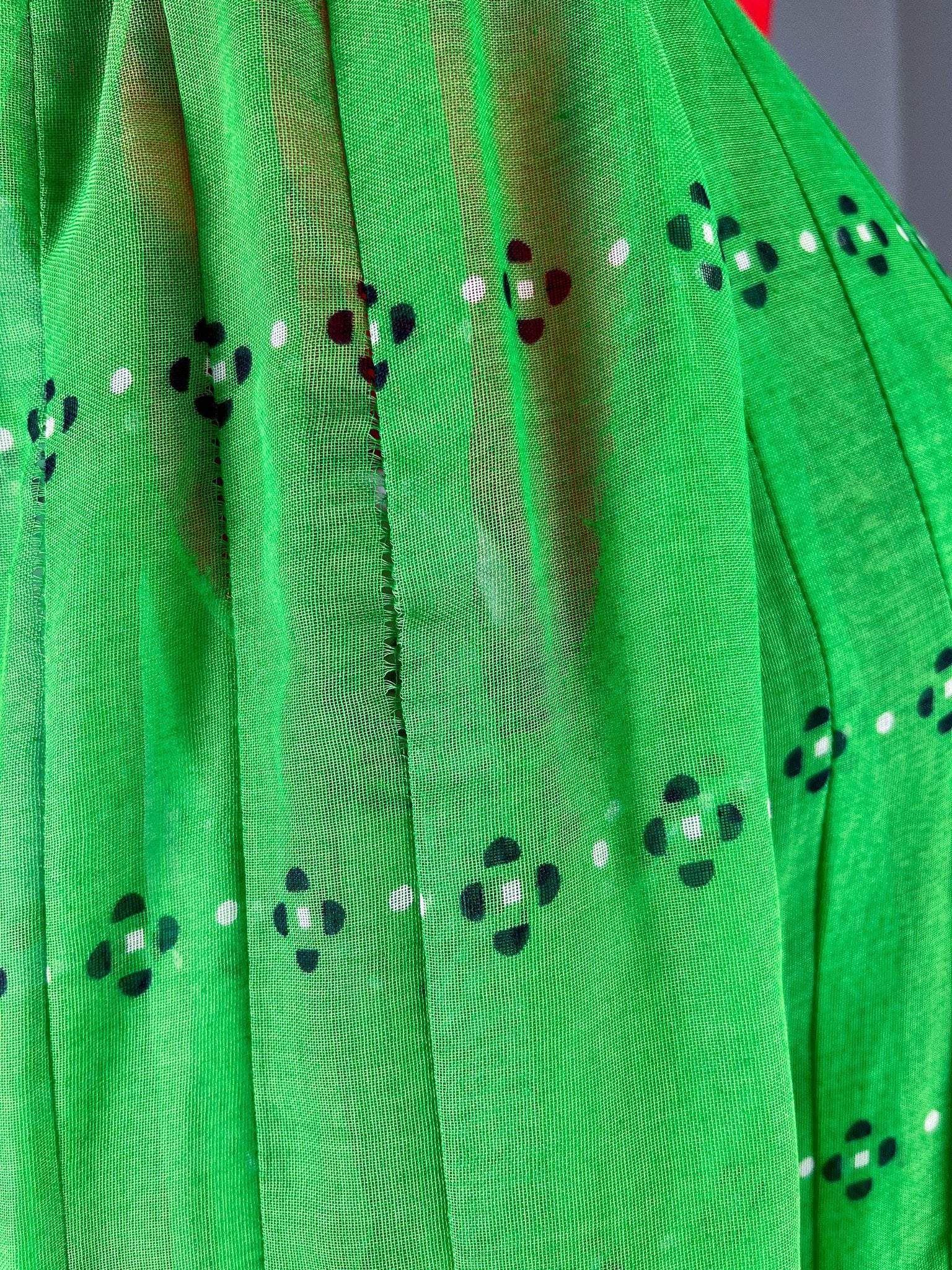 60s Green Dress See Through Sleeves