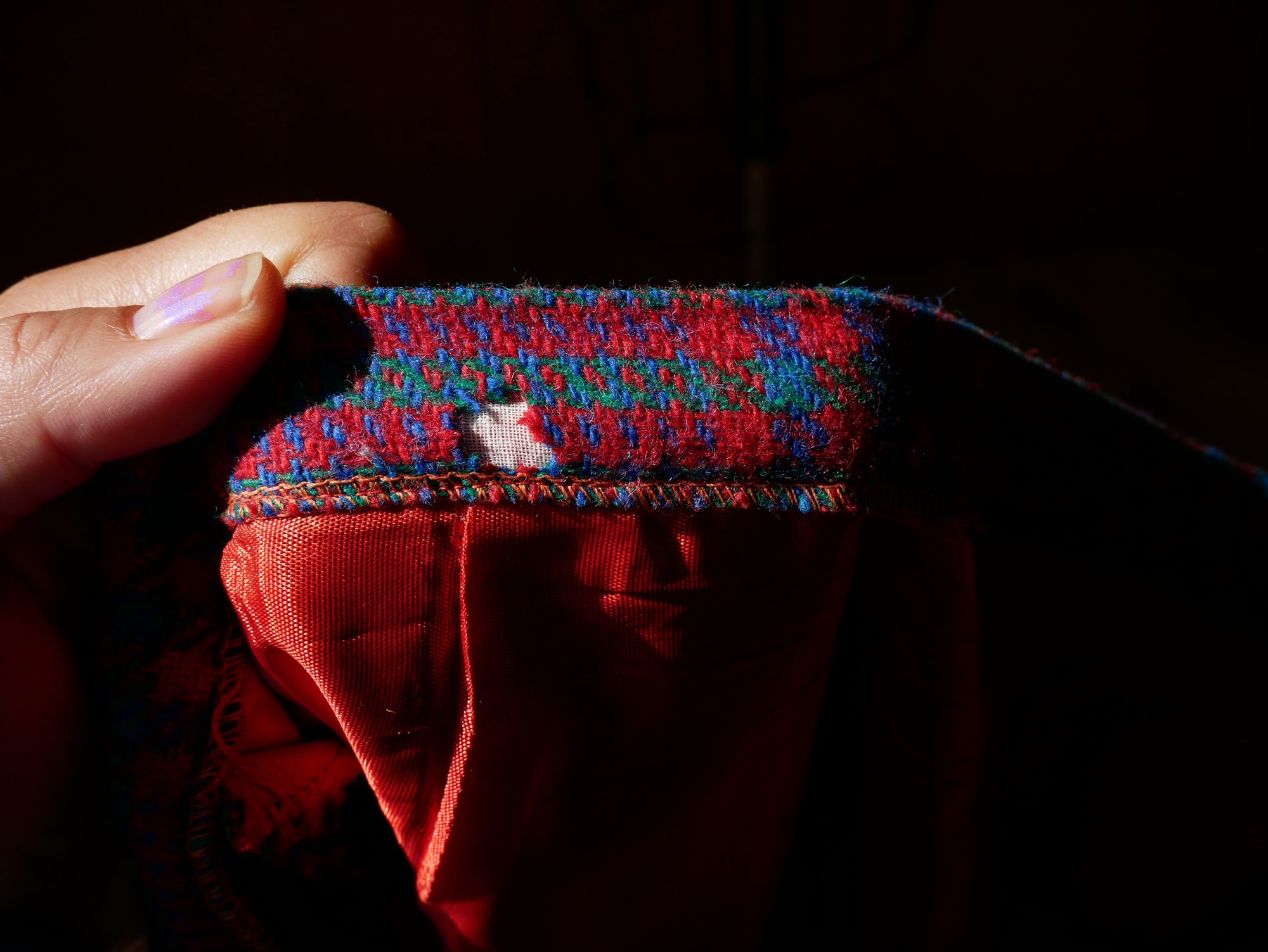60s Wool Trumpet Skirt with Bow
