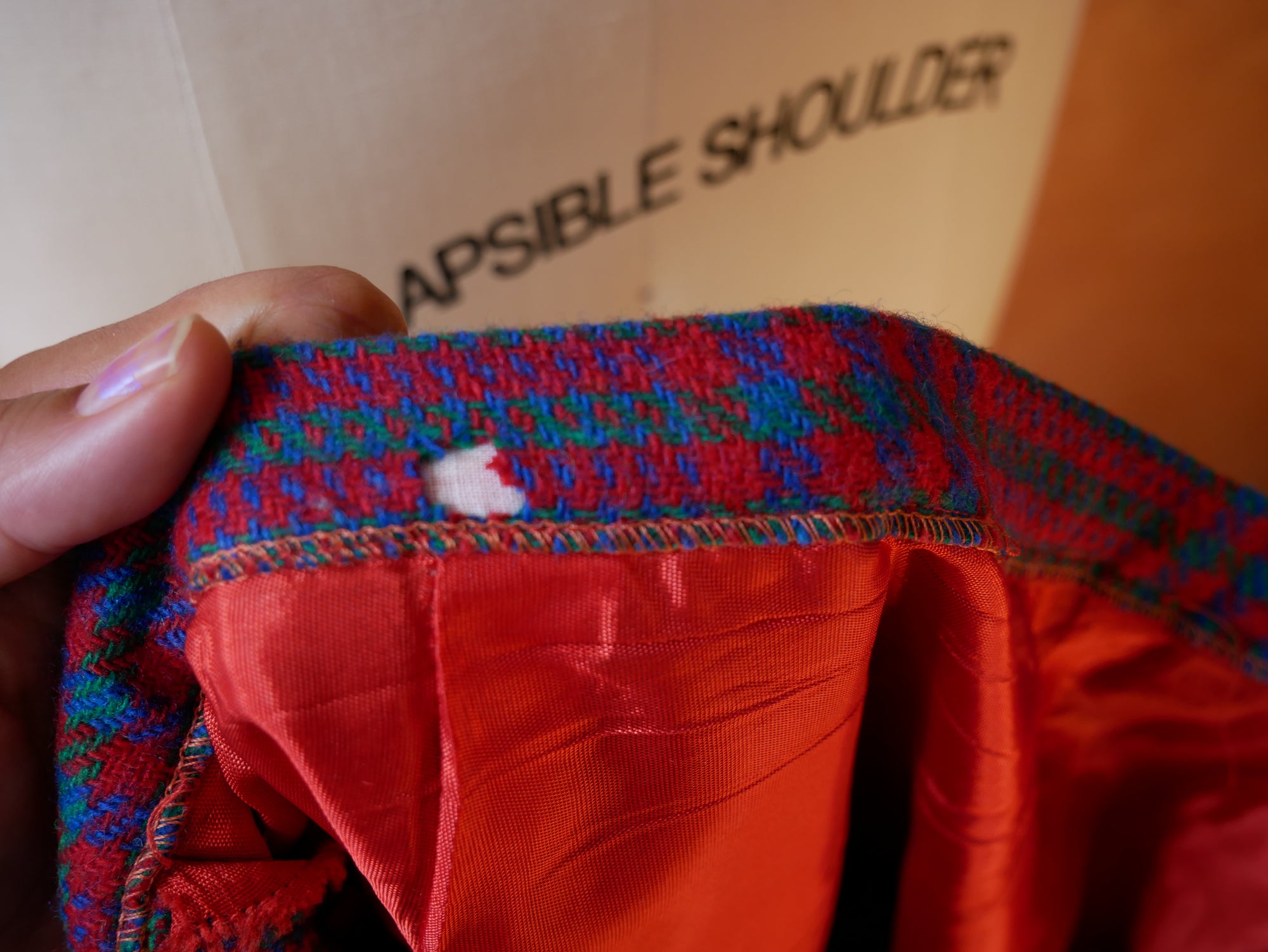 60s Wool Trumpet Skirt with Bow