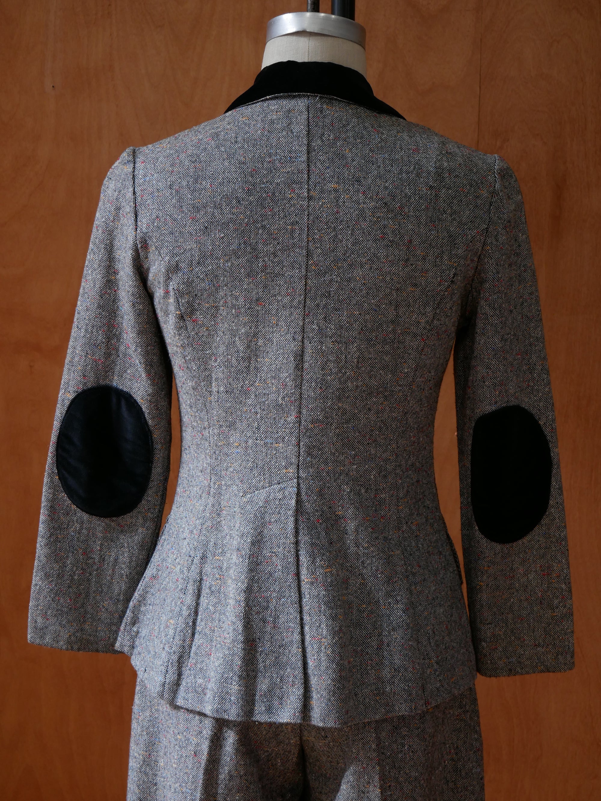 70s Tweed Blazer / Culottes Shorts Set