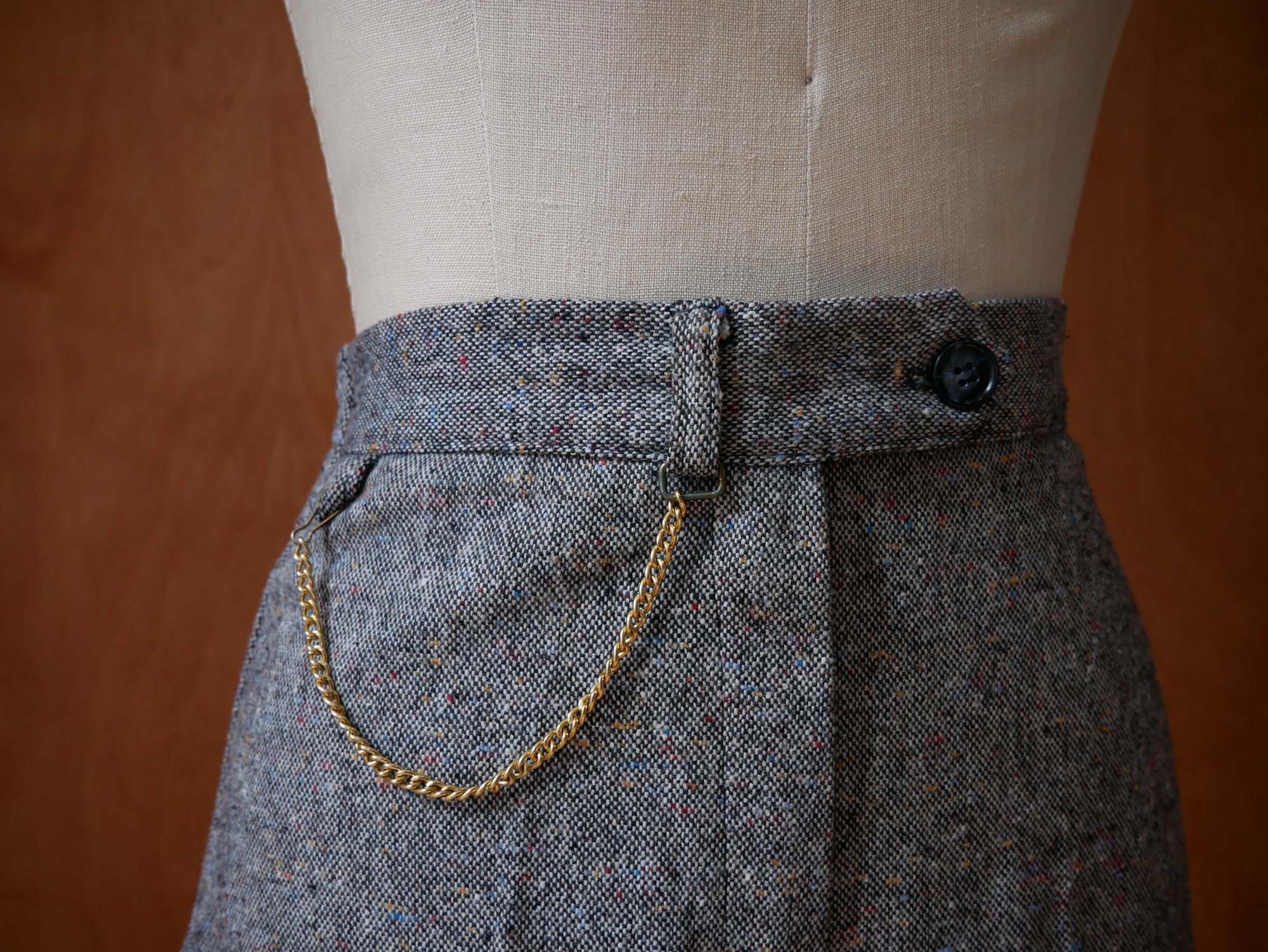 70s Tweed Blazer / Culottes Shorts Set