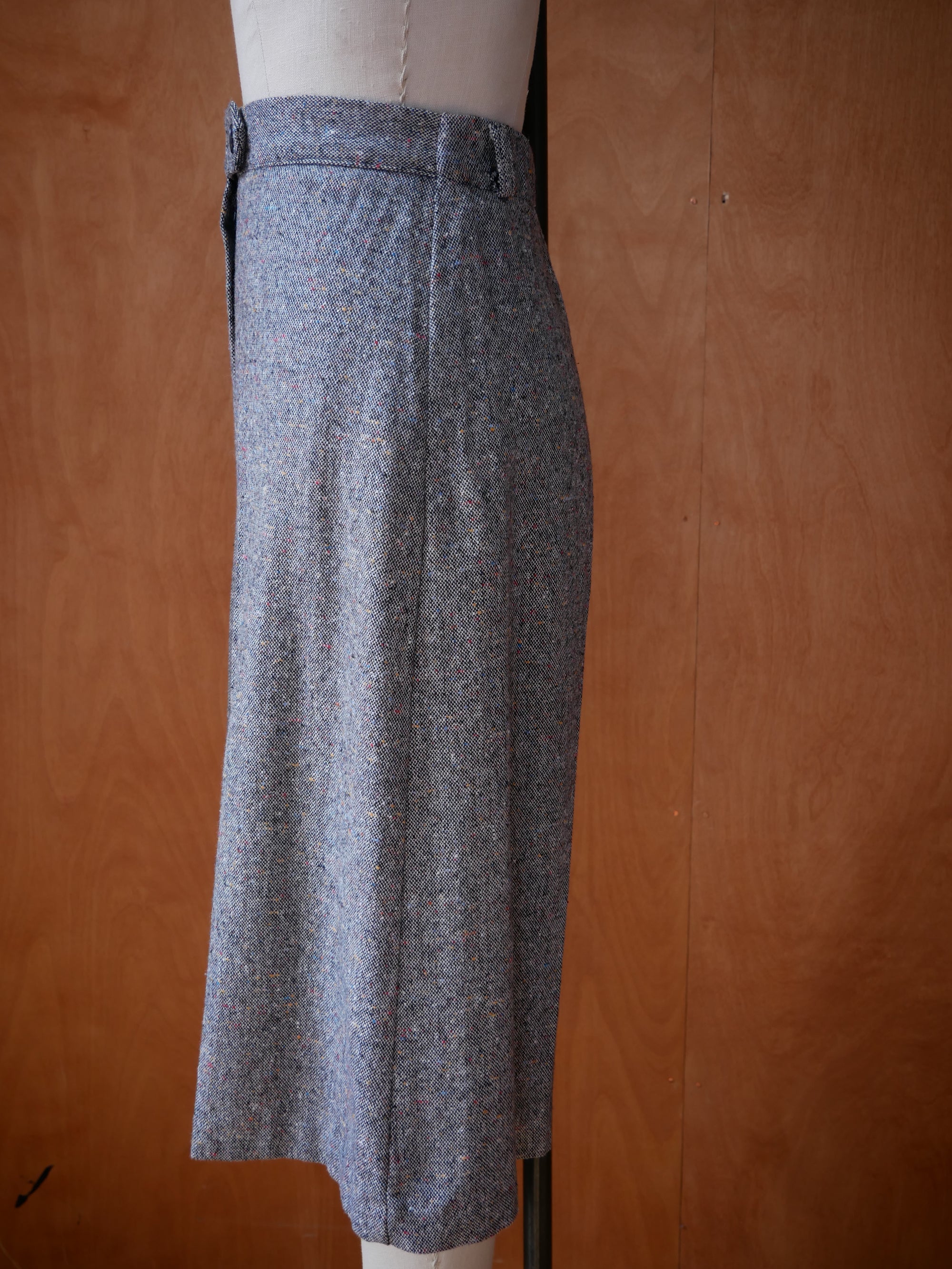 70s Tweed Blazer / Culottes Shorts Set