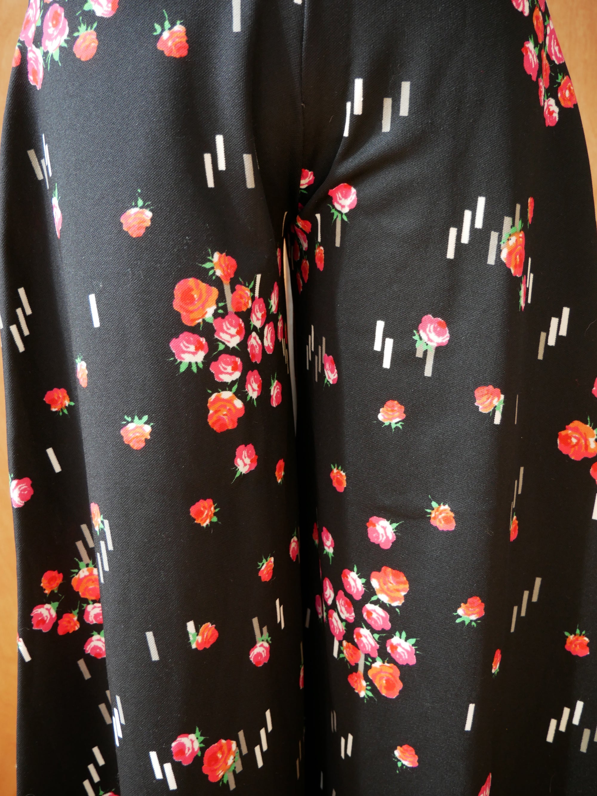 70s Floral Wide Leg Pants