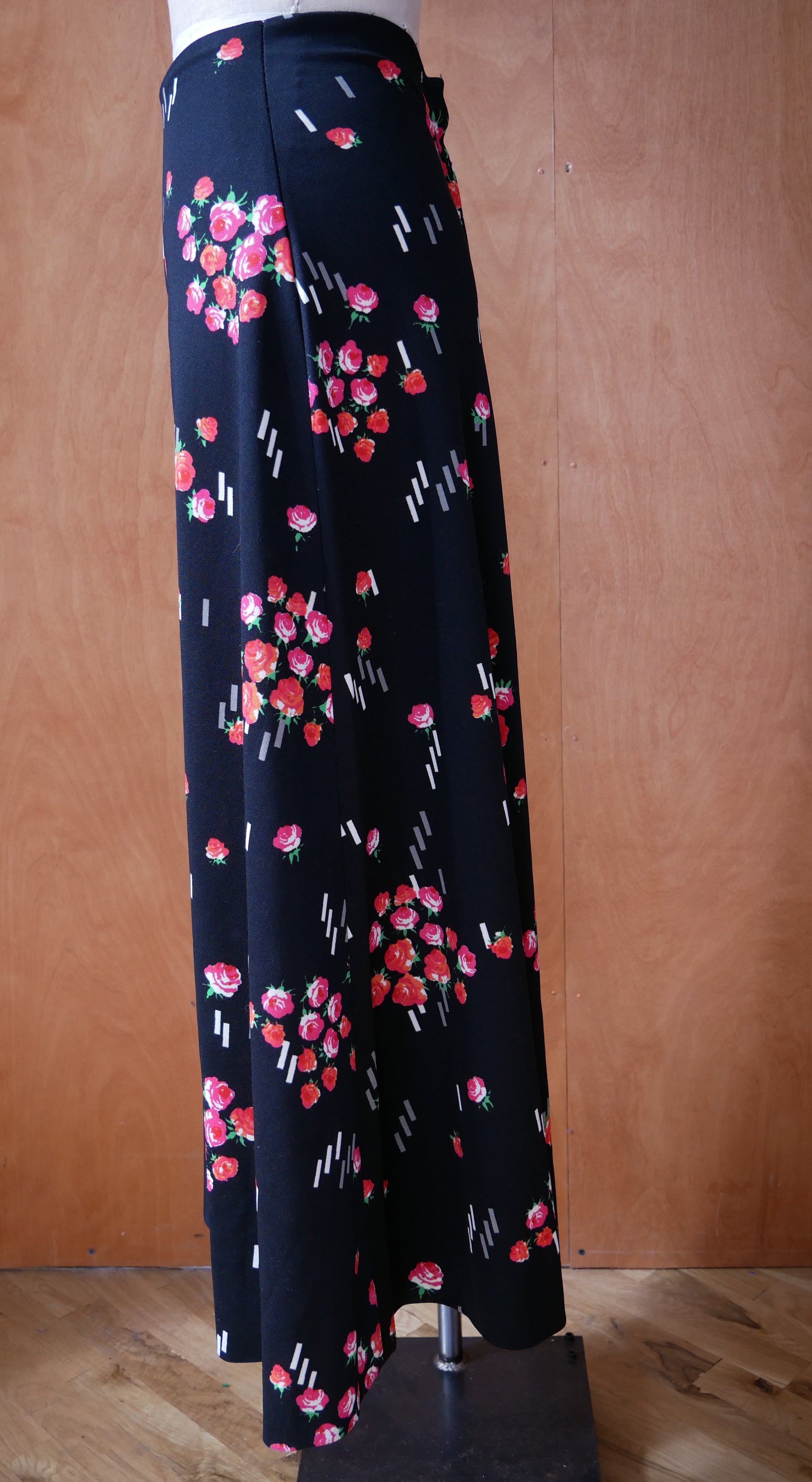 70s Floral Wide Leg Pants