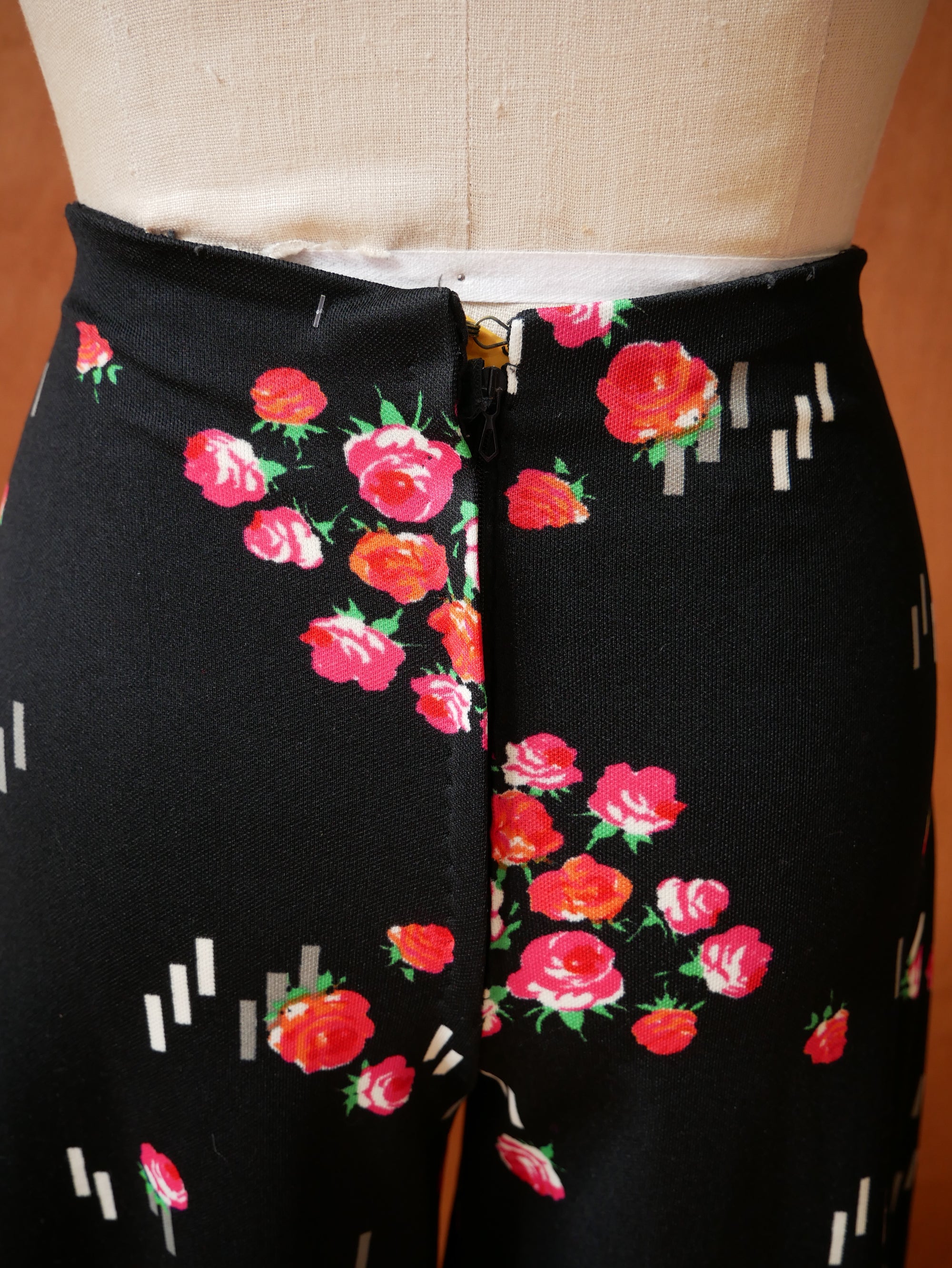 70s Floral Wide Leg Pants
