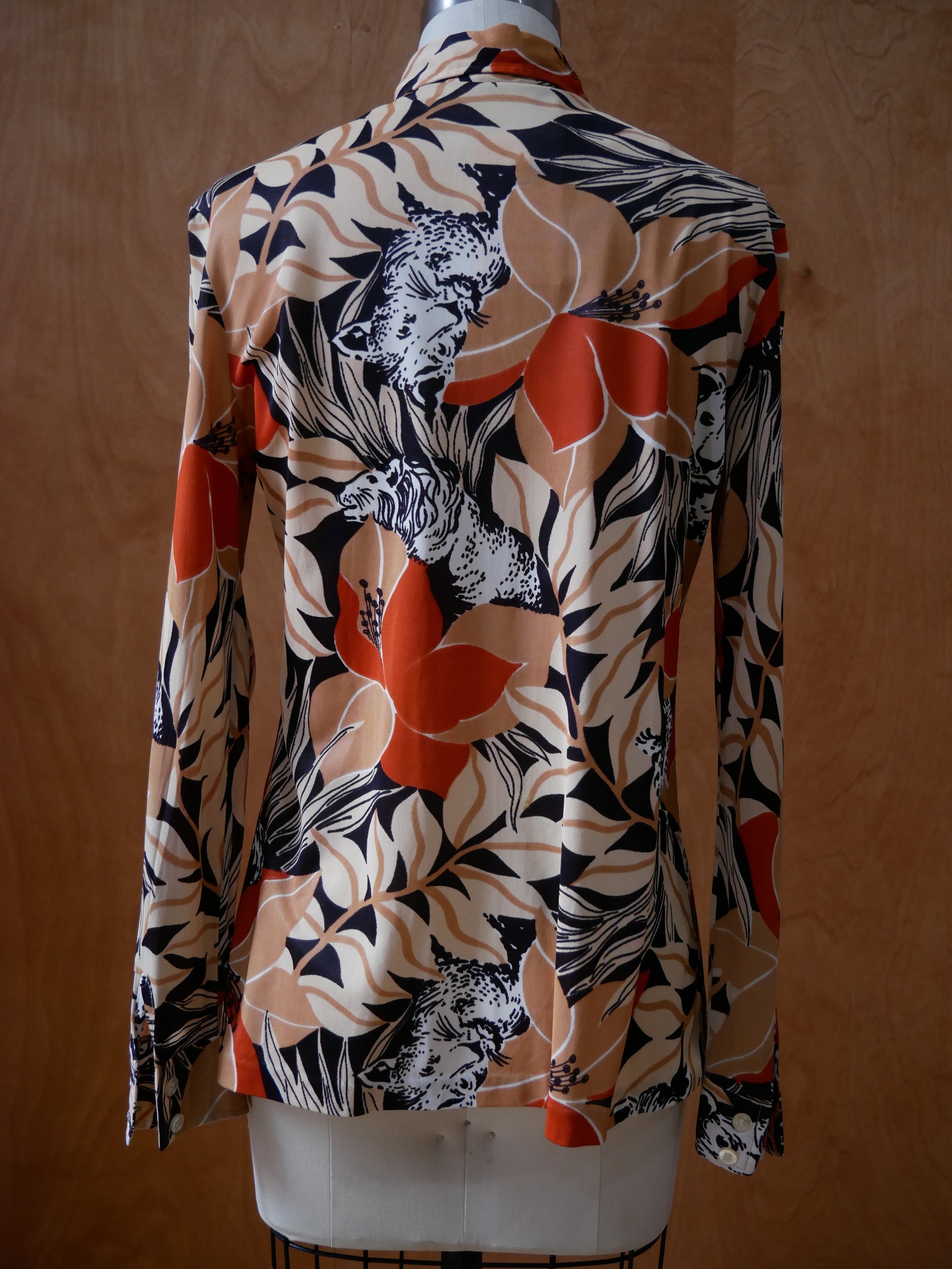 70s Wild Cat Button Up Shirt