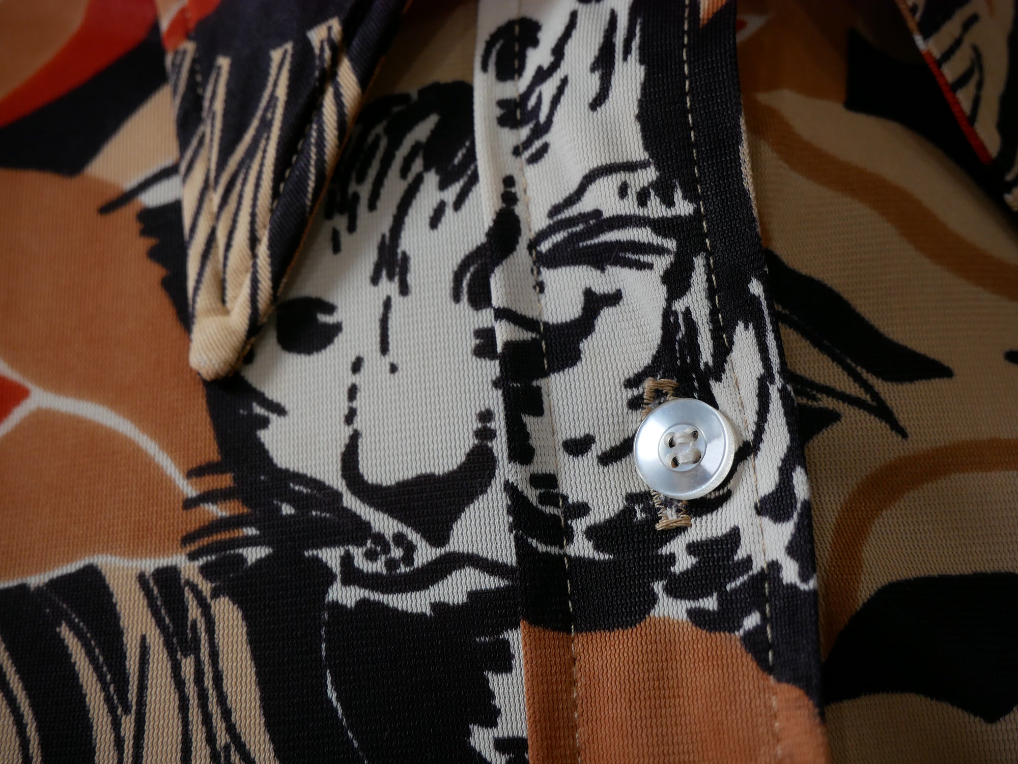 70s Wild Cat Button Up Shirt