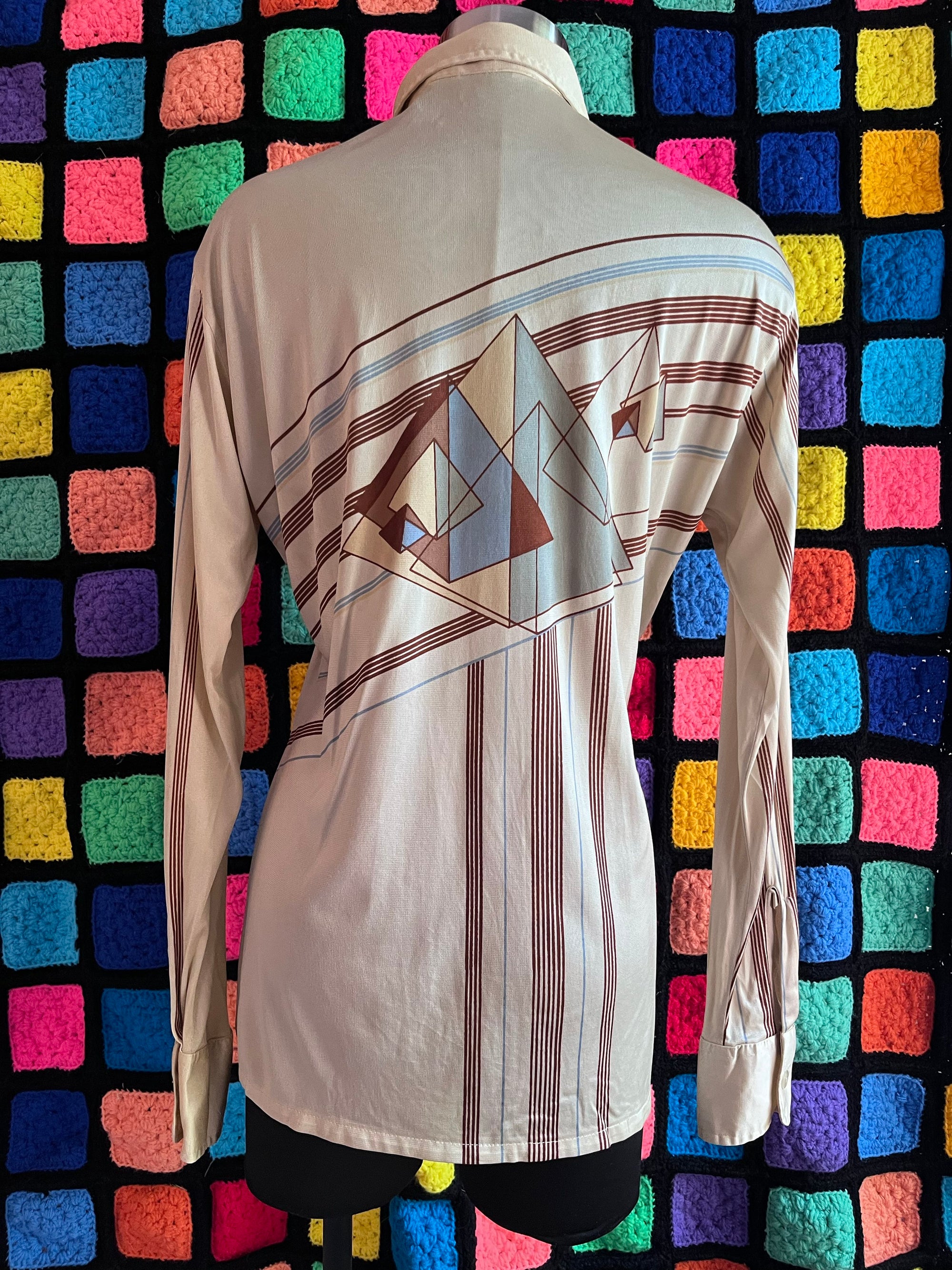 70s Novelty Dagger Collar Button Down