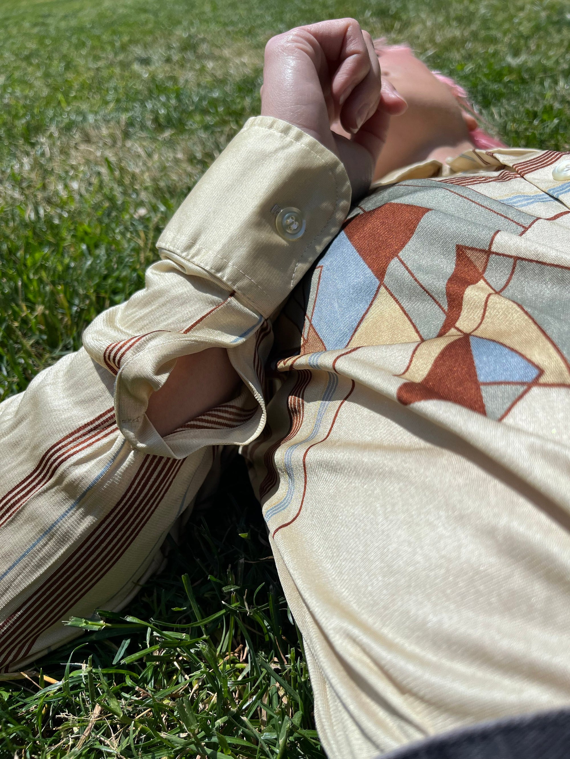 70s Novelty Dagger Collar Button Down