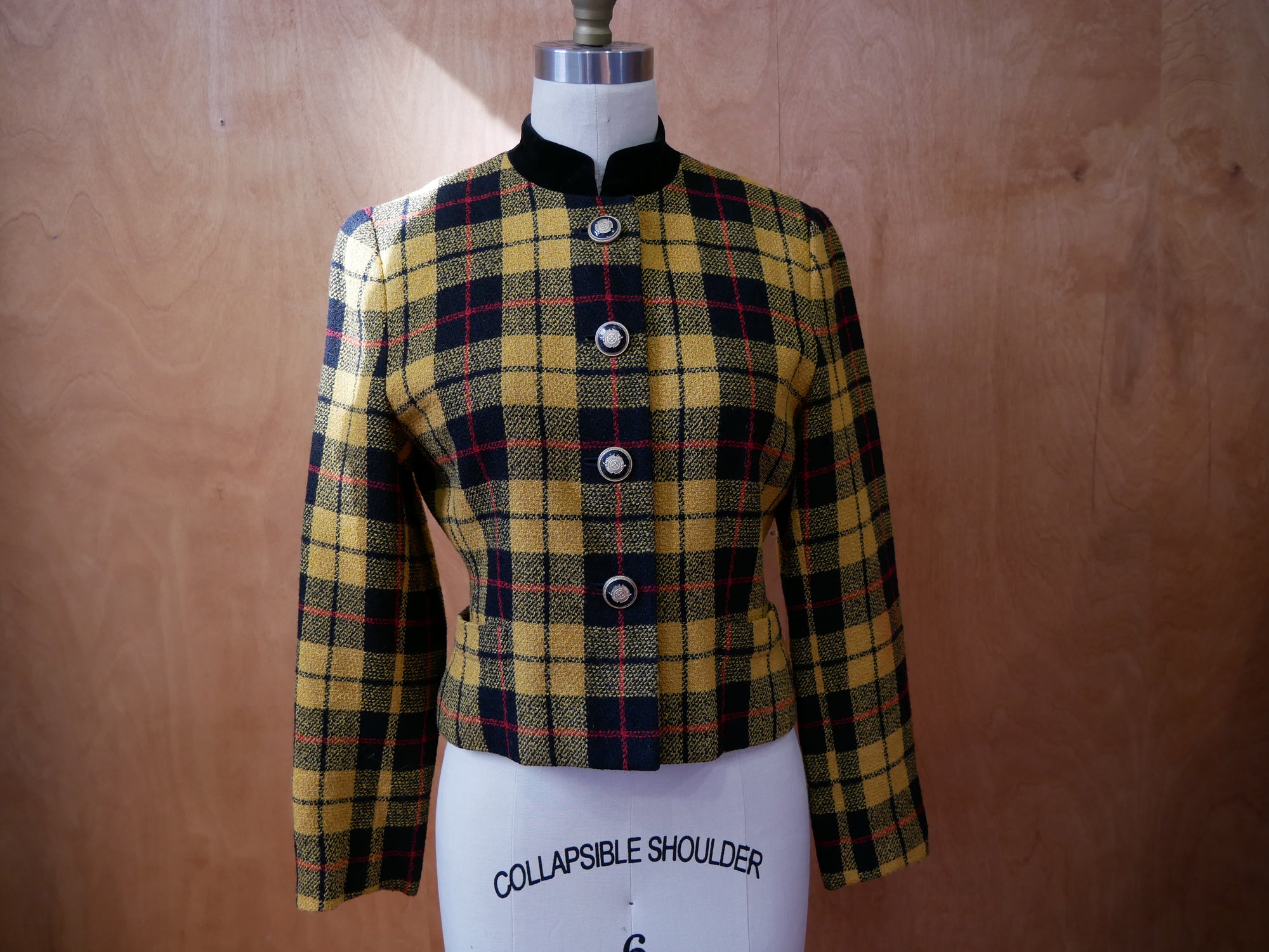 Petite Sophisticate Plaid Blazer