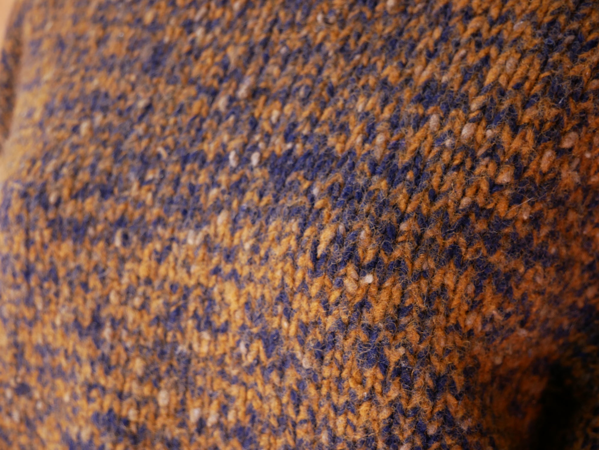 Vintage Brown / Black Knitted Wool Over Sized Sweater