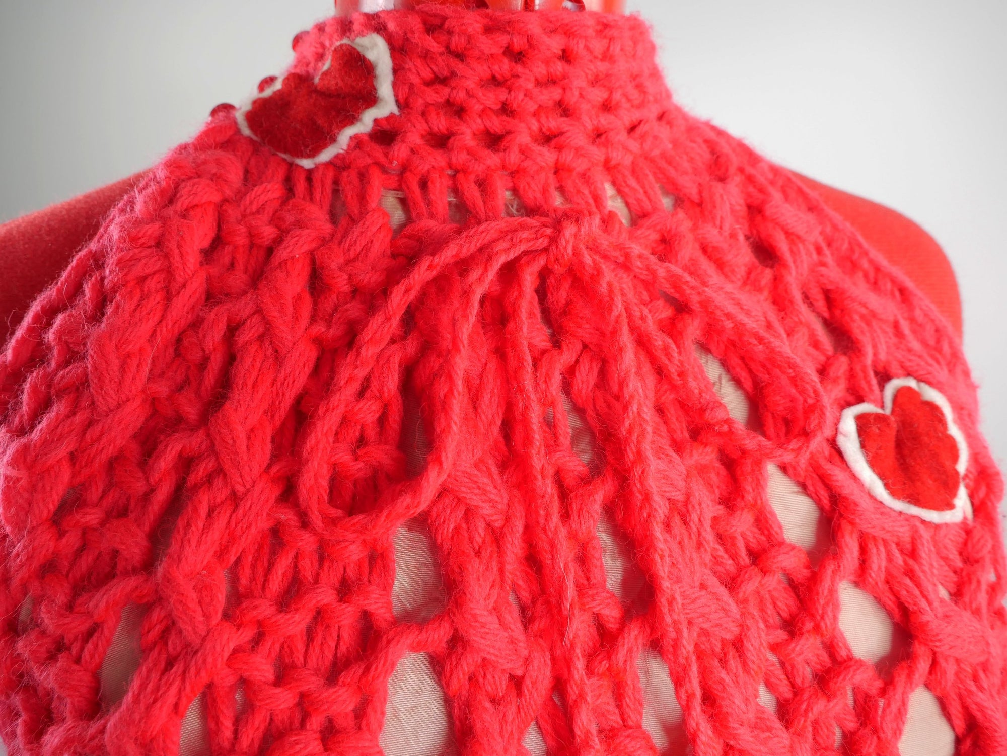 Heart Crocheted Capelet