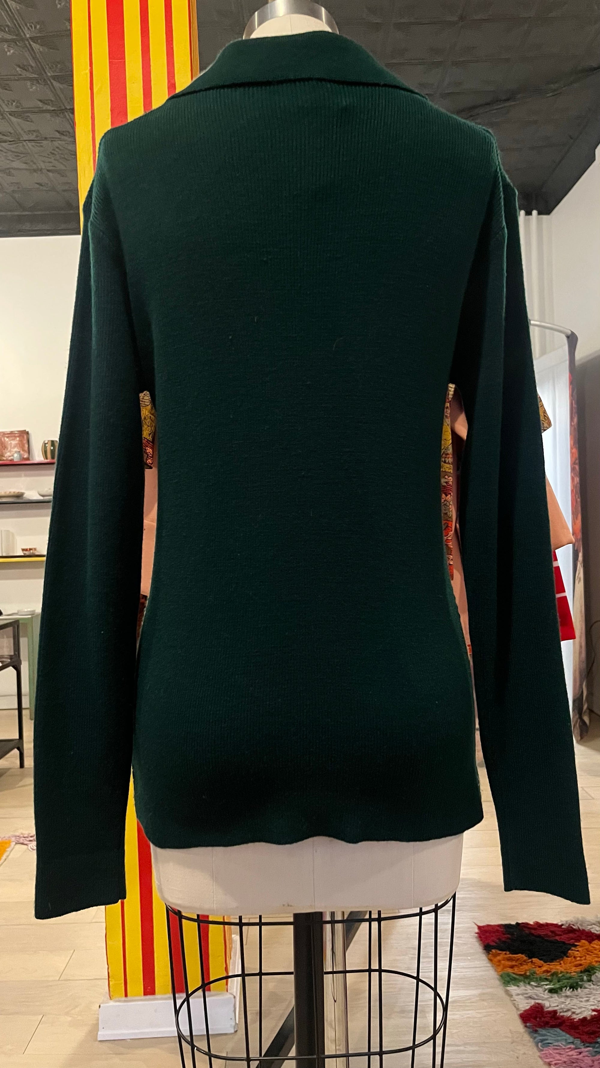 60s 70s "National" Green sweater