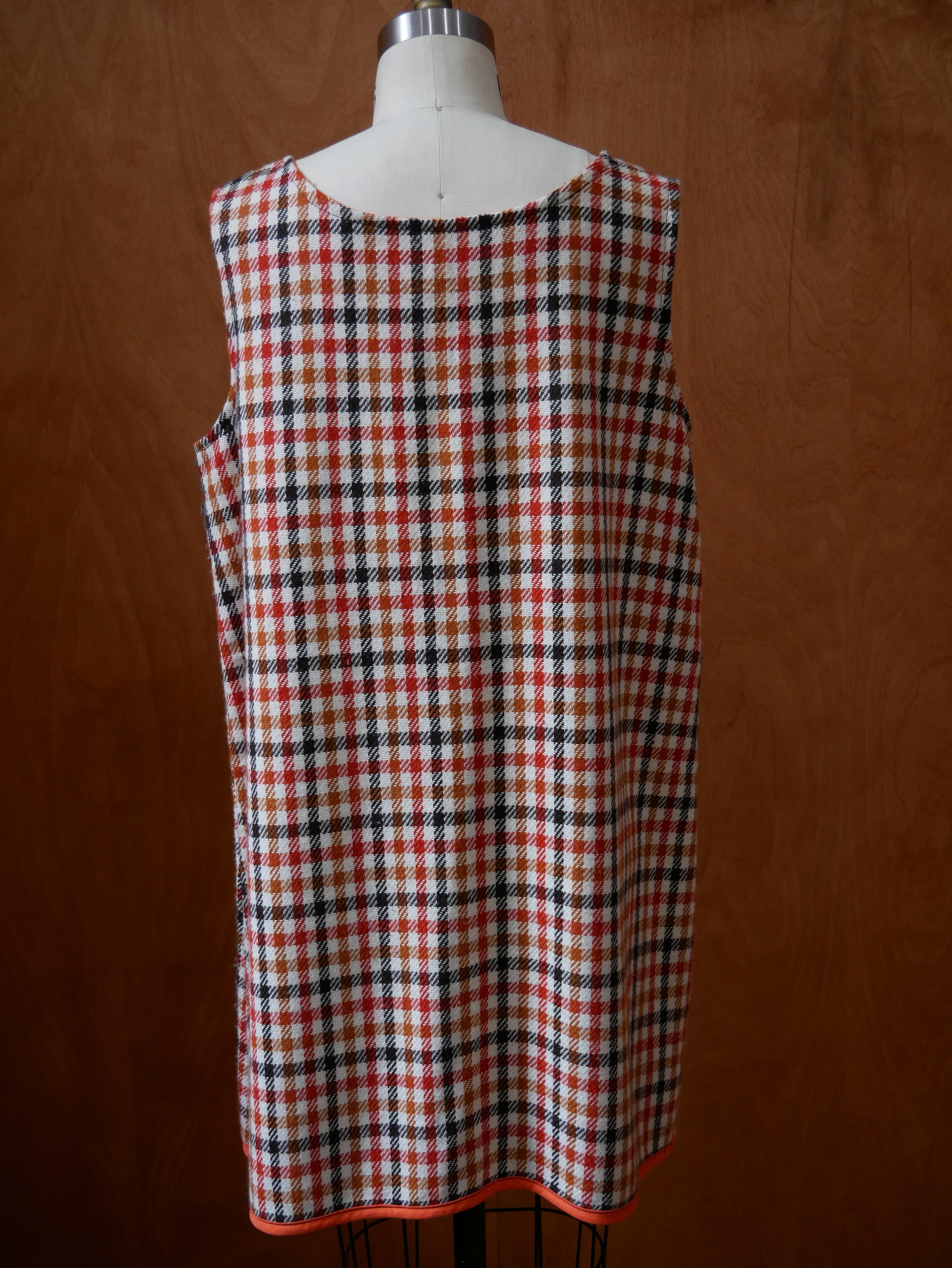 Mod Plaid Sleeveless Sheath Dress