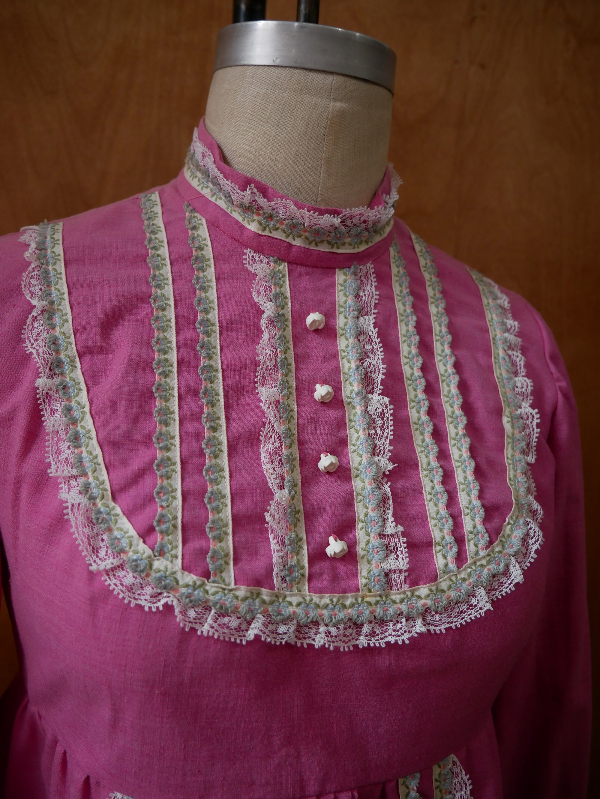 60s/70s Pink Baby doll Dress