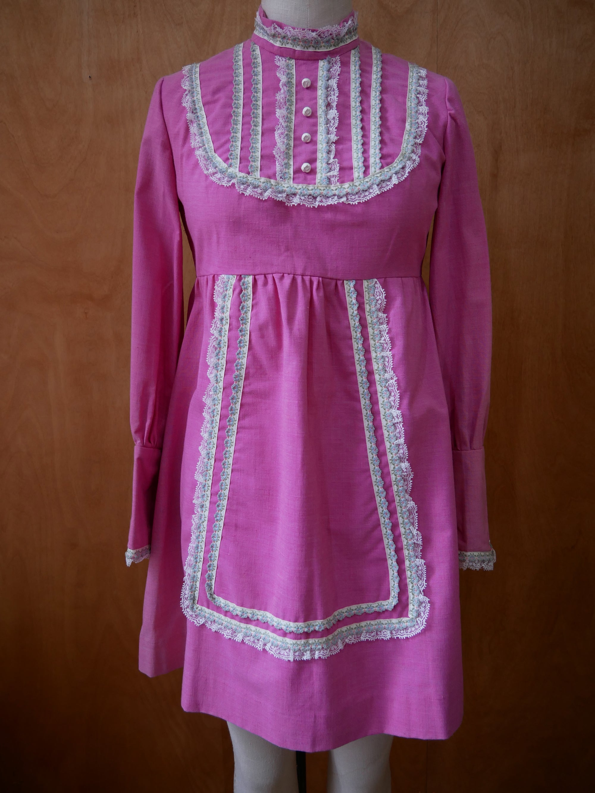 60s/70s Pink Baby doll Dress