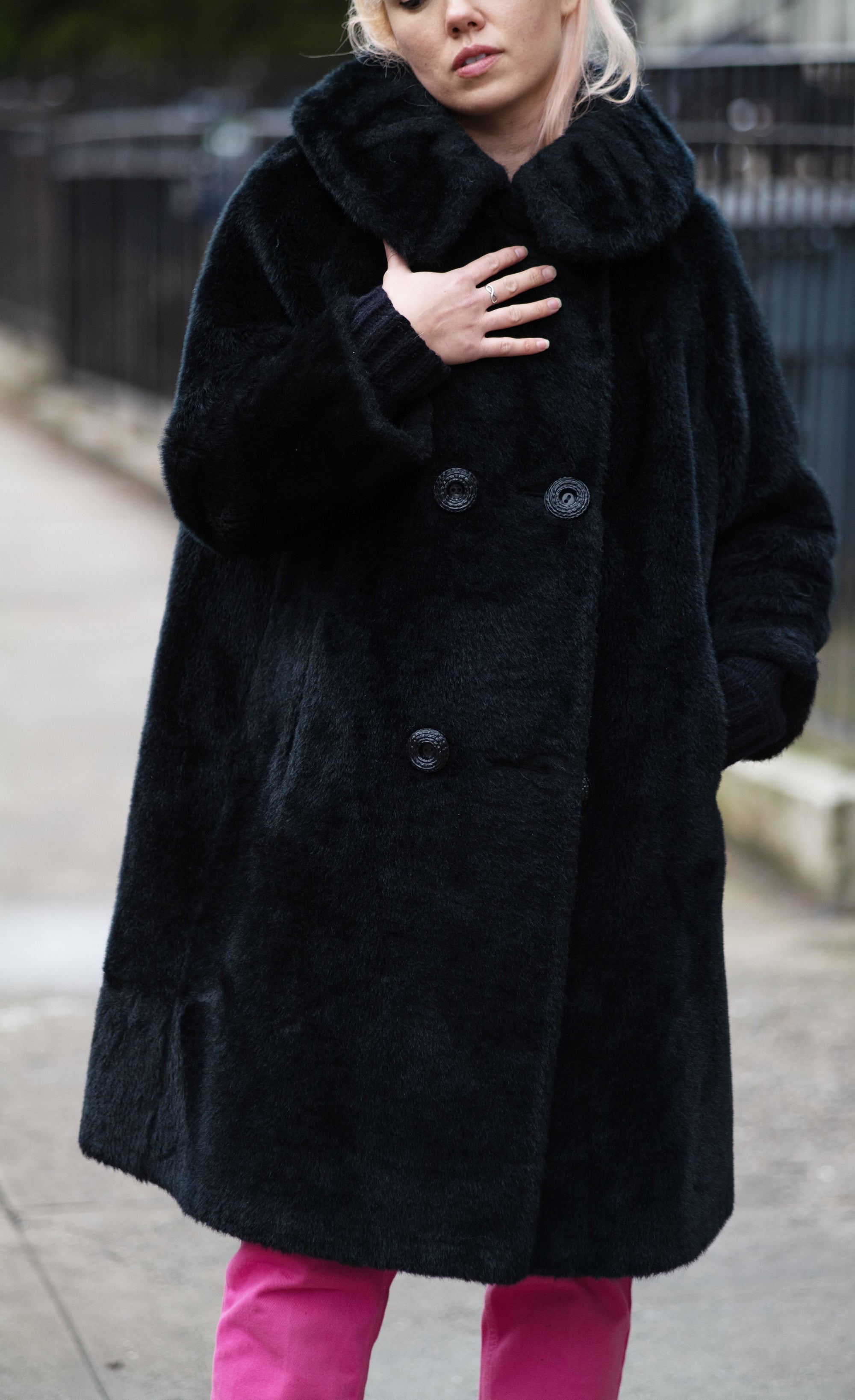 Black Faux Coat