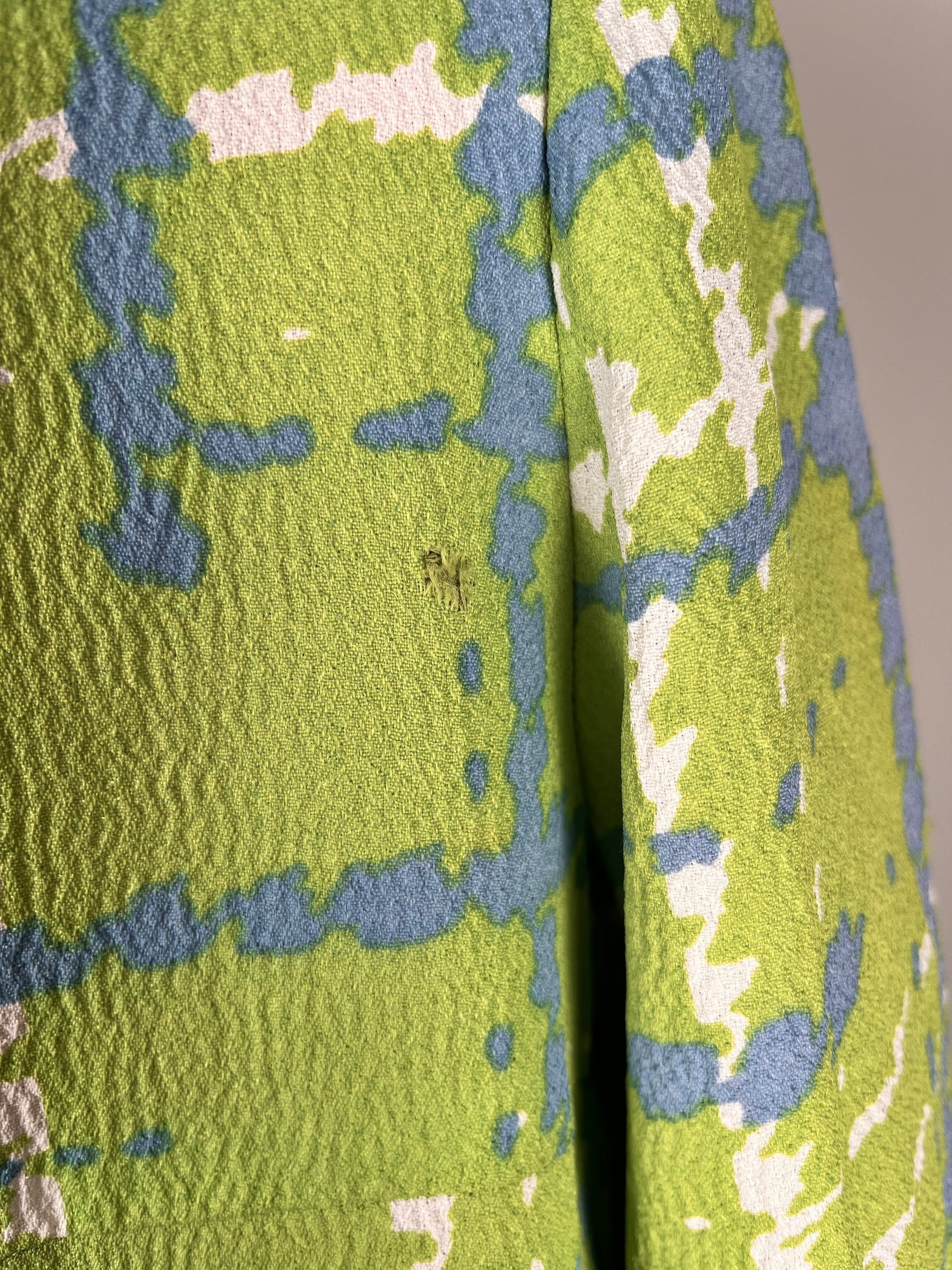 60s Bright Green/White/Blue Dress