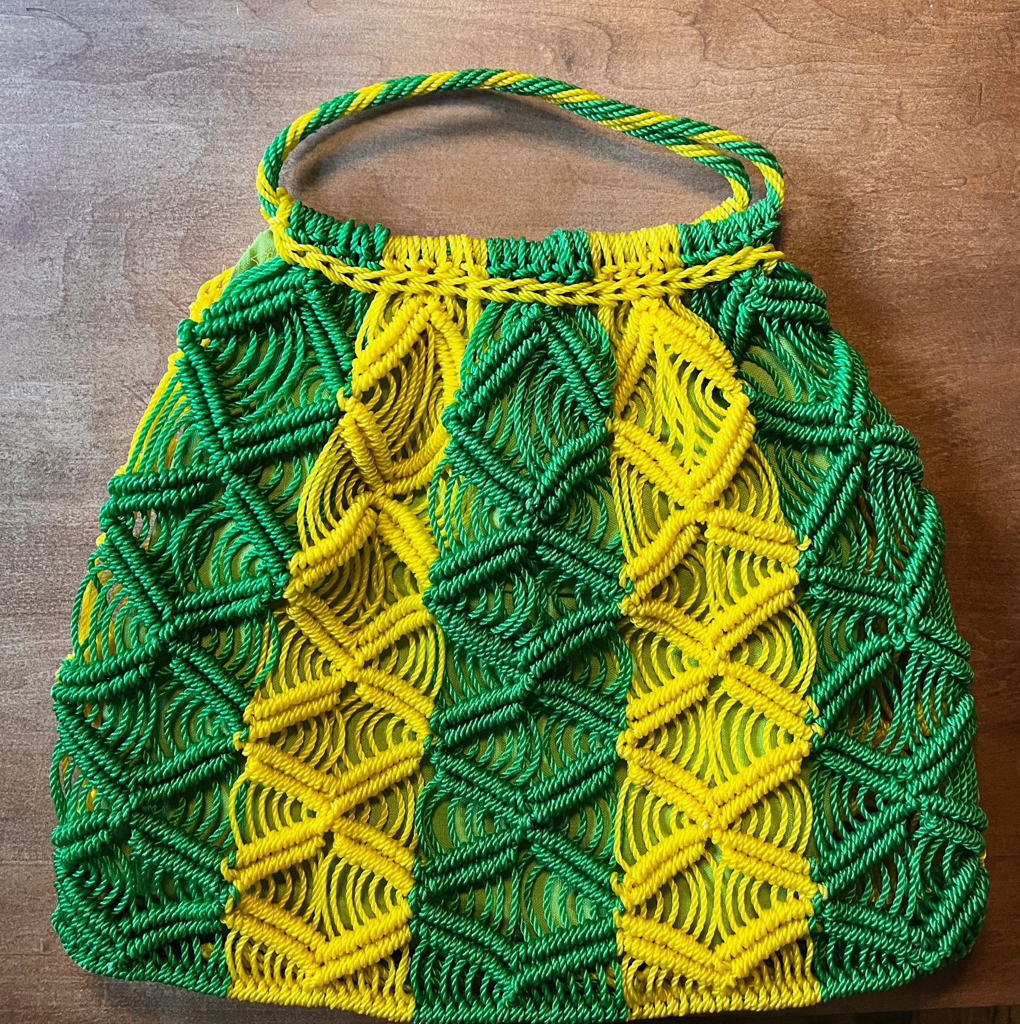 Plastic Macrame Purse