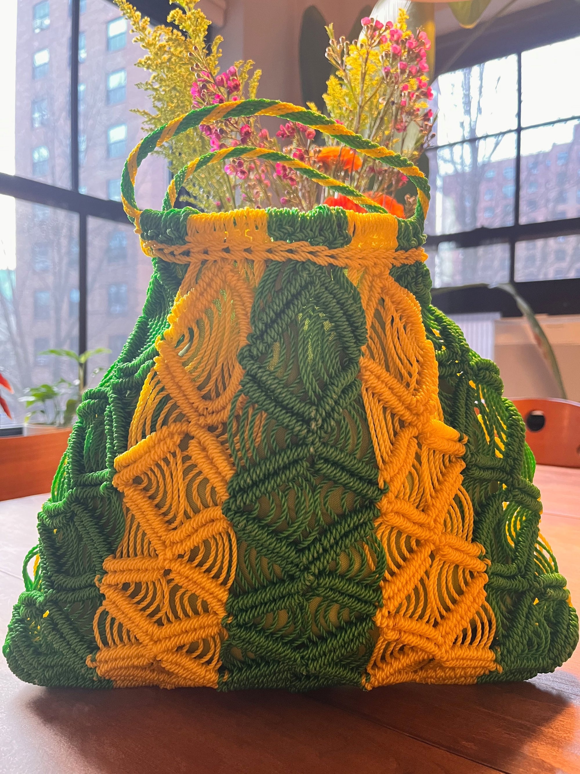 Plastic Macrame Purse