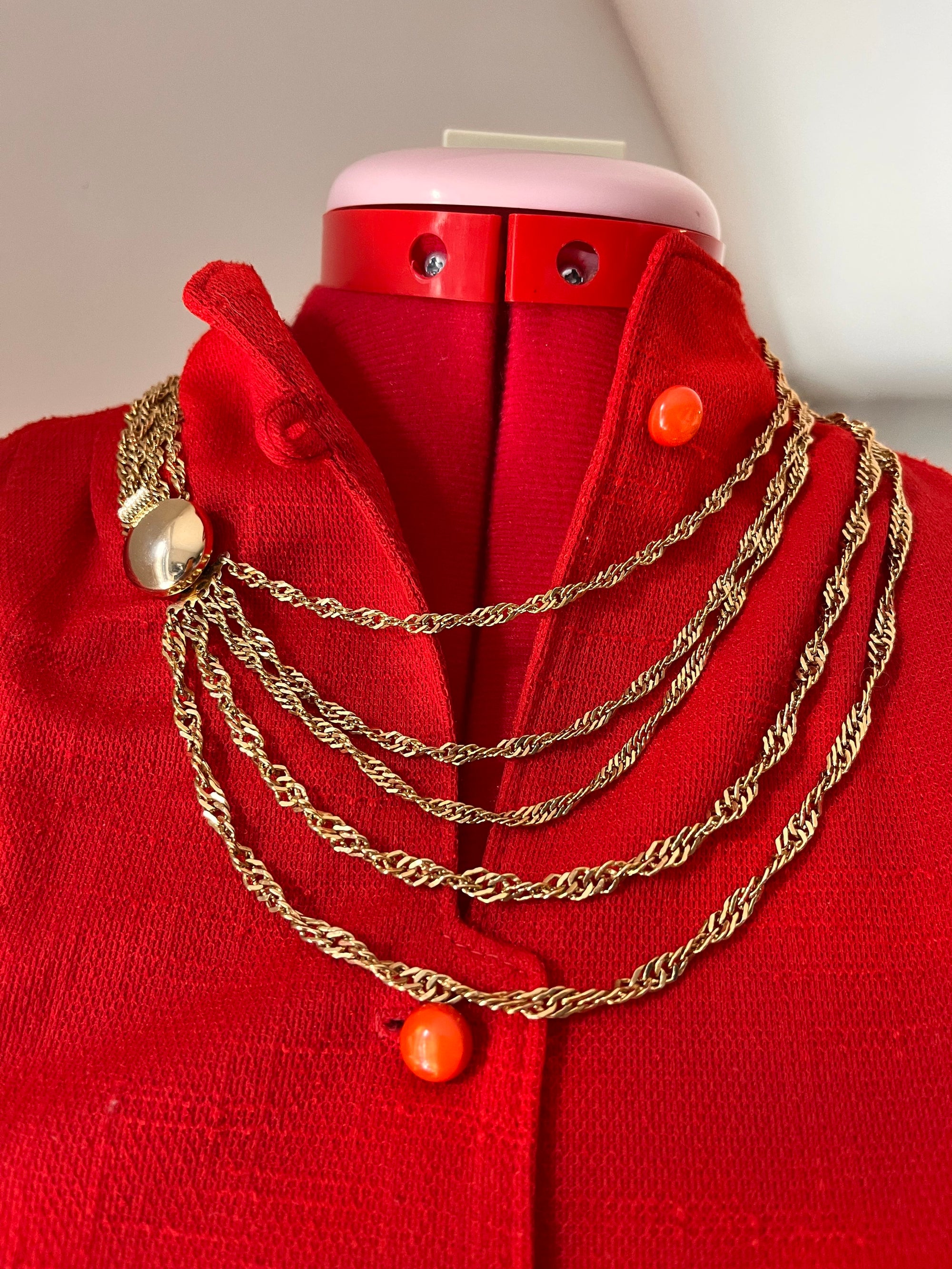 Multi Layer Strand Chain Necklace