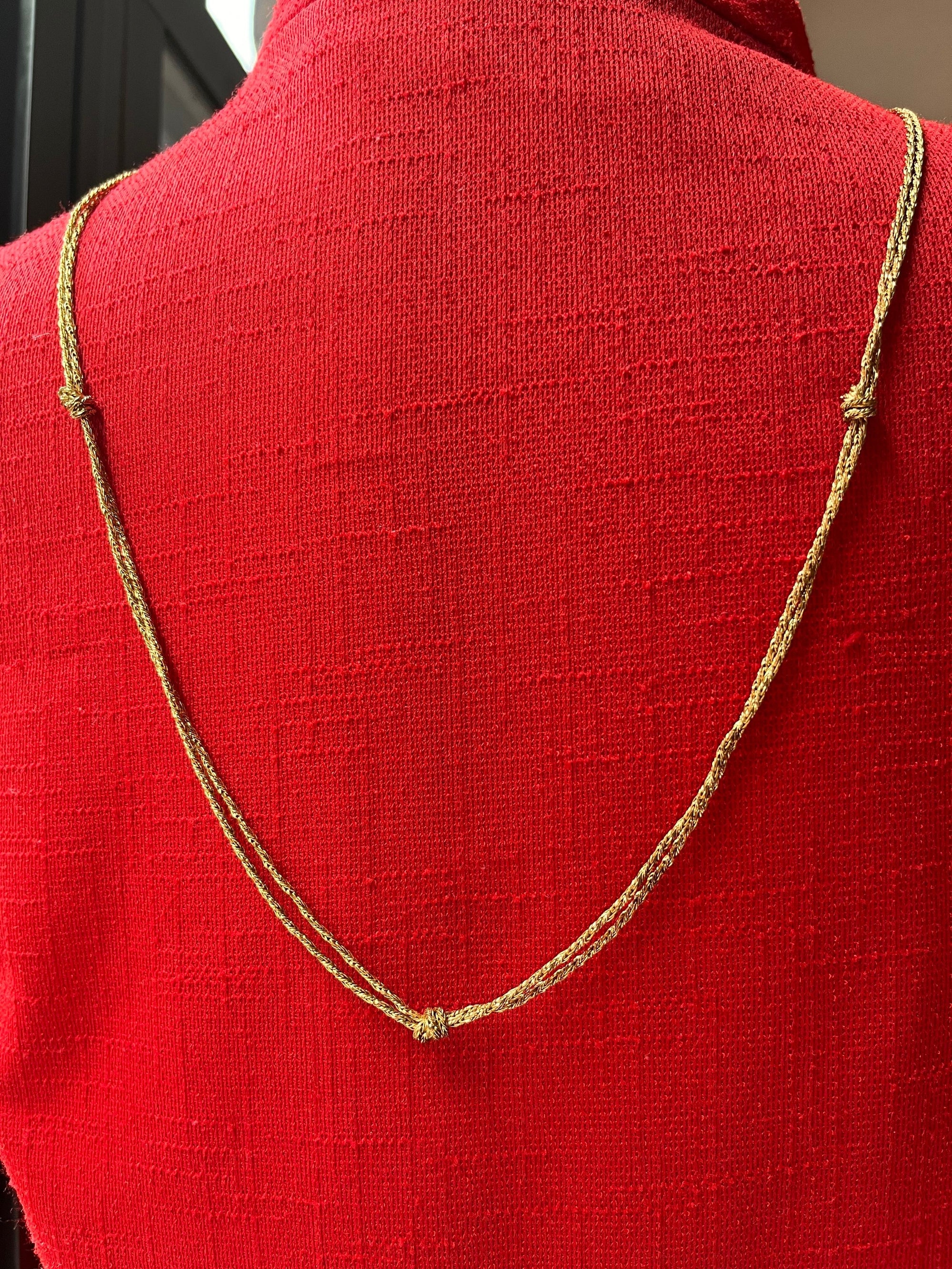 Gold Multi Knotted Necklace