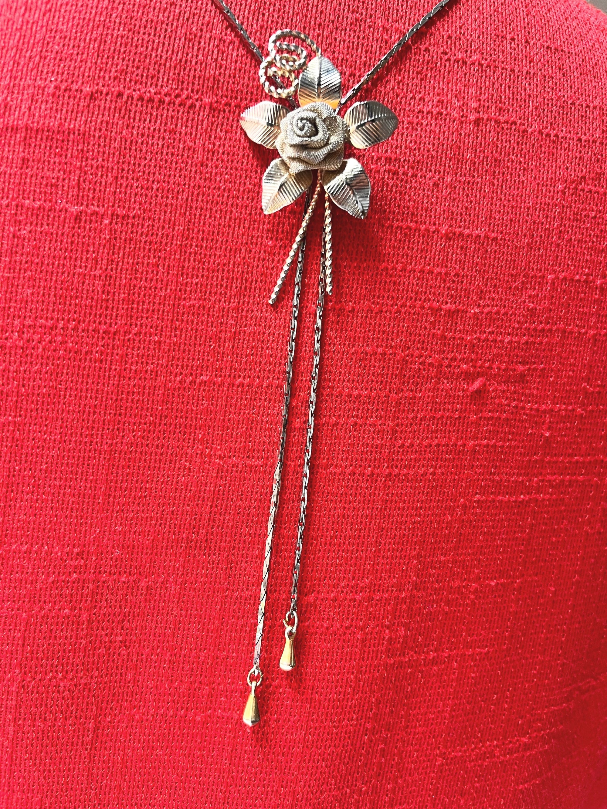 Flower Bolo/Slide Necklace