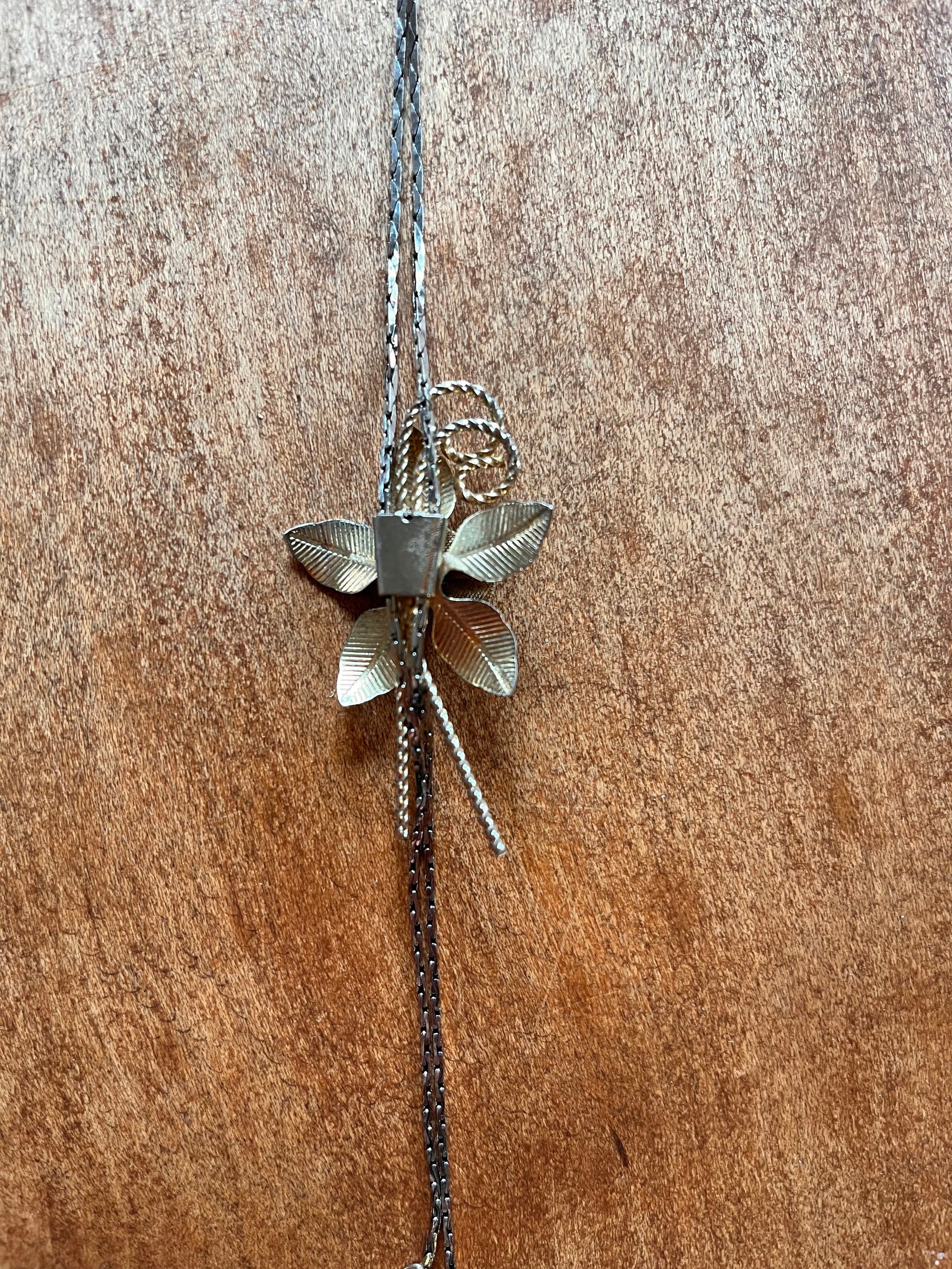 Flower Bolo/Slide Necklace