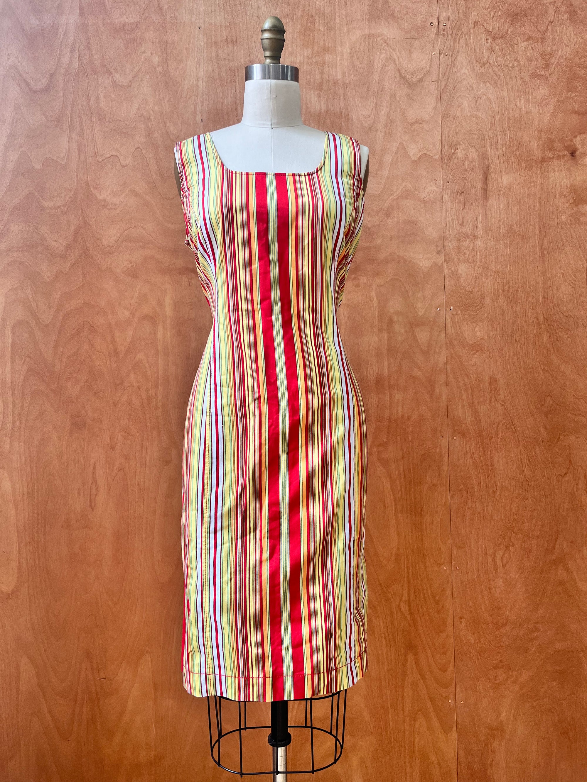 Fruit Stripes Stretch Tank Dress