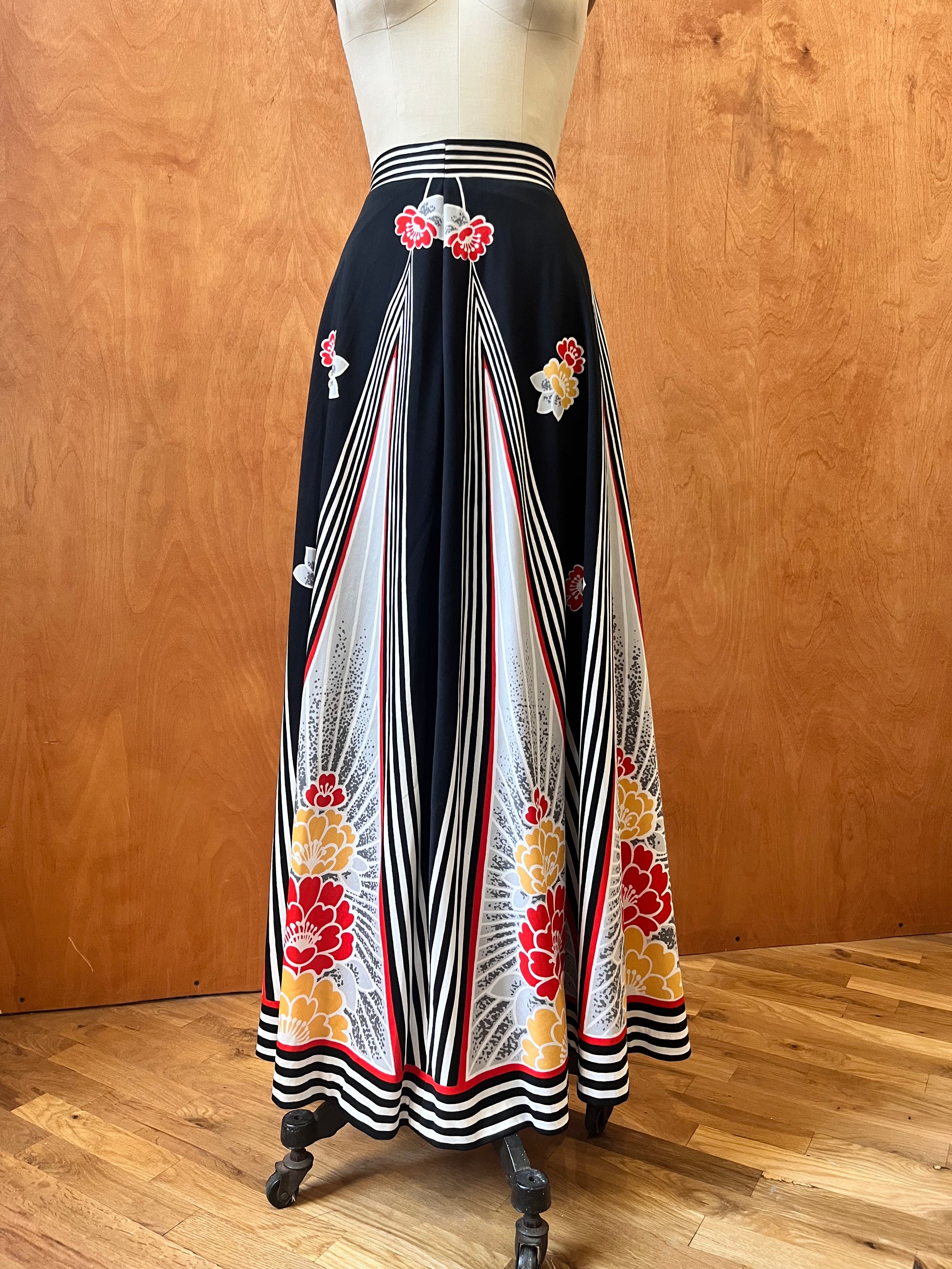 Maxi Floral Panel Skirt