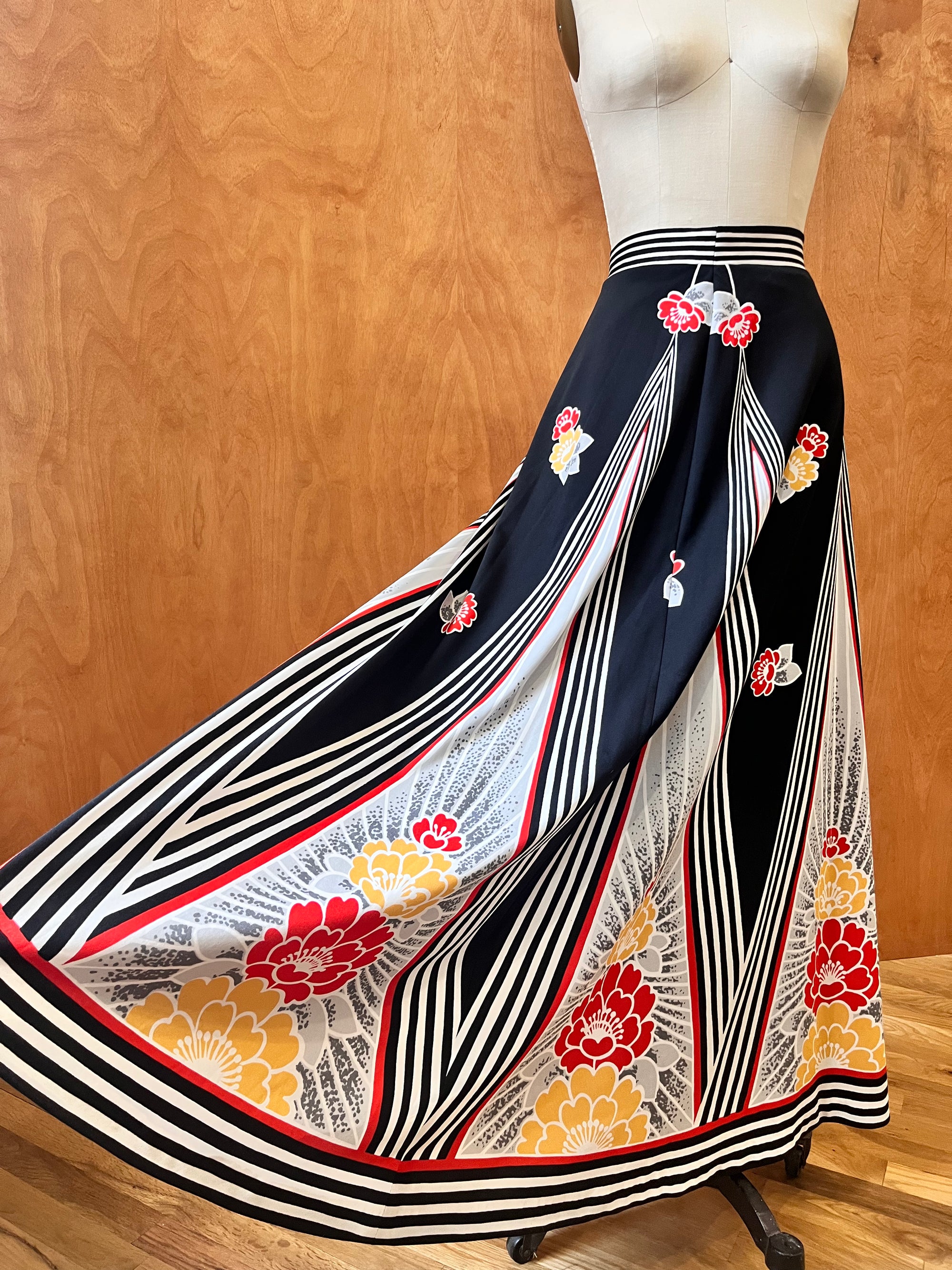 Maxi Floral Panel Skirt