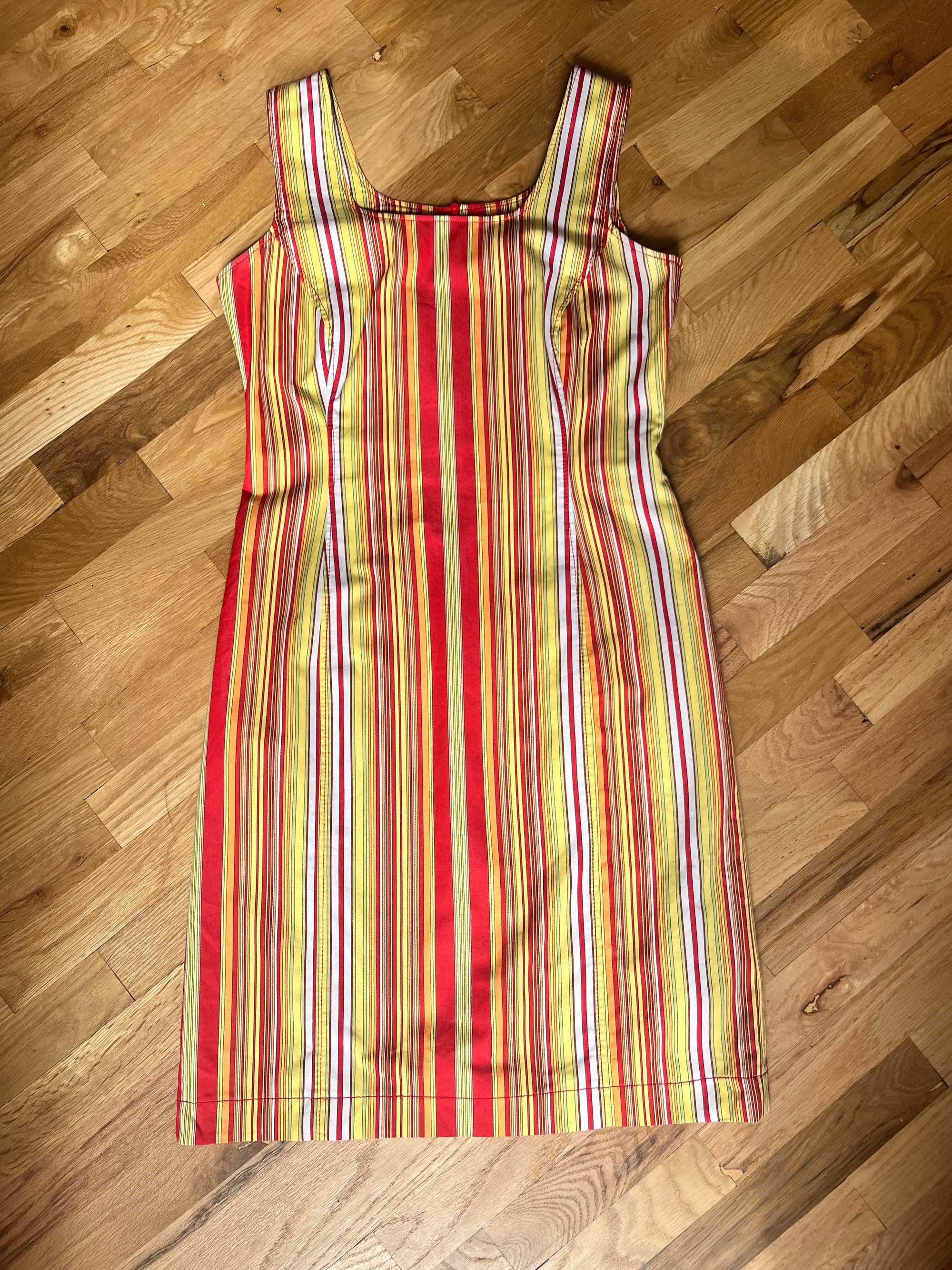 Fruit Stripes Stretch Tank Dress