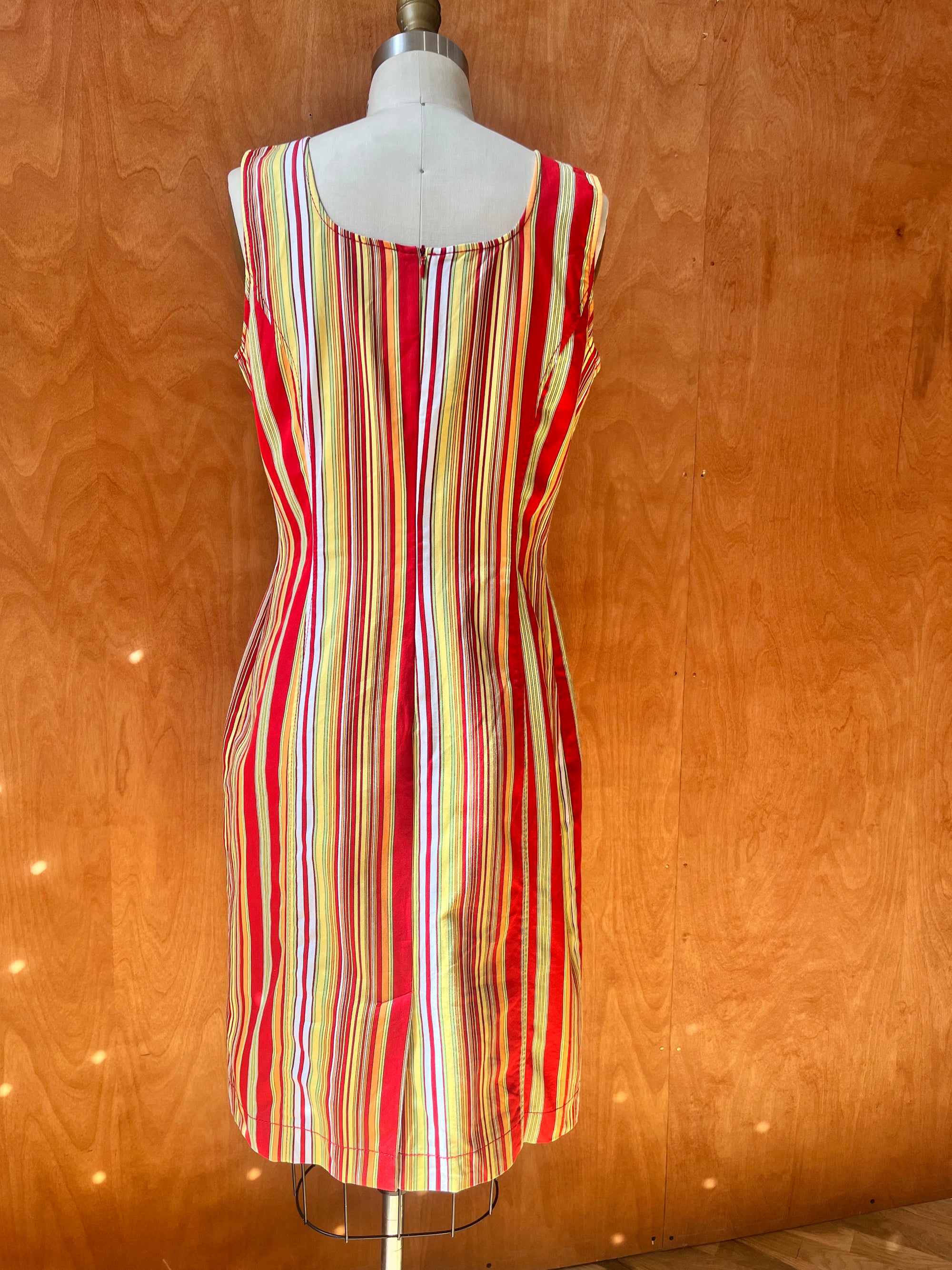 Fruit Stripes Stretch Tank Dress