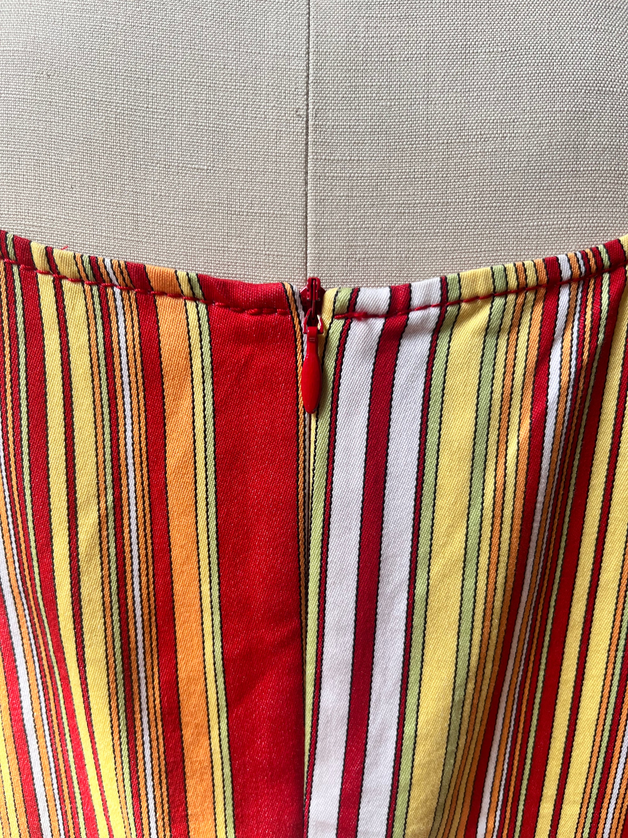 Fruit Stripes Stretch Tank Dress