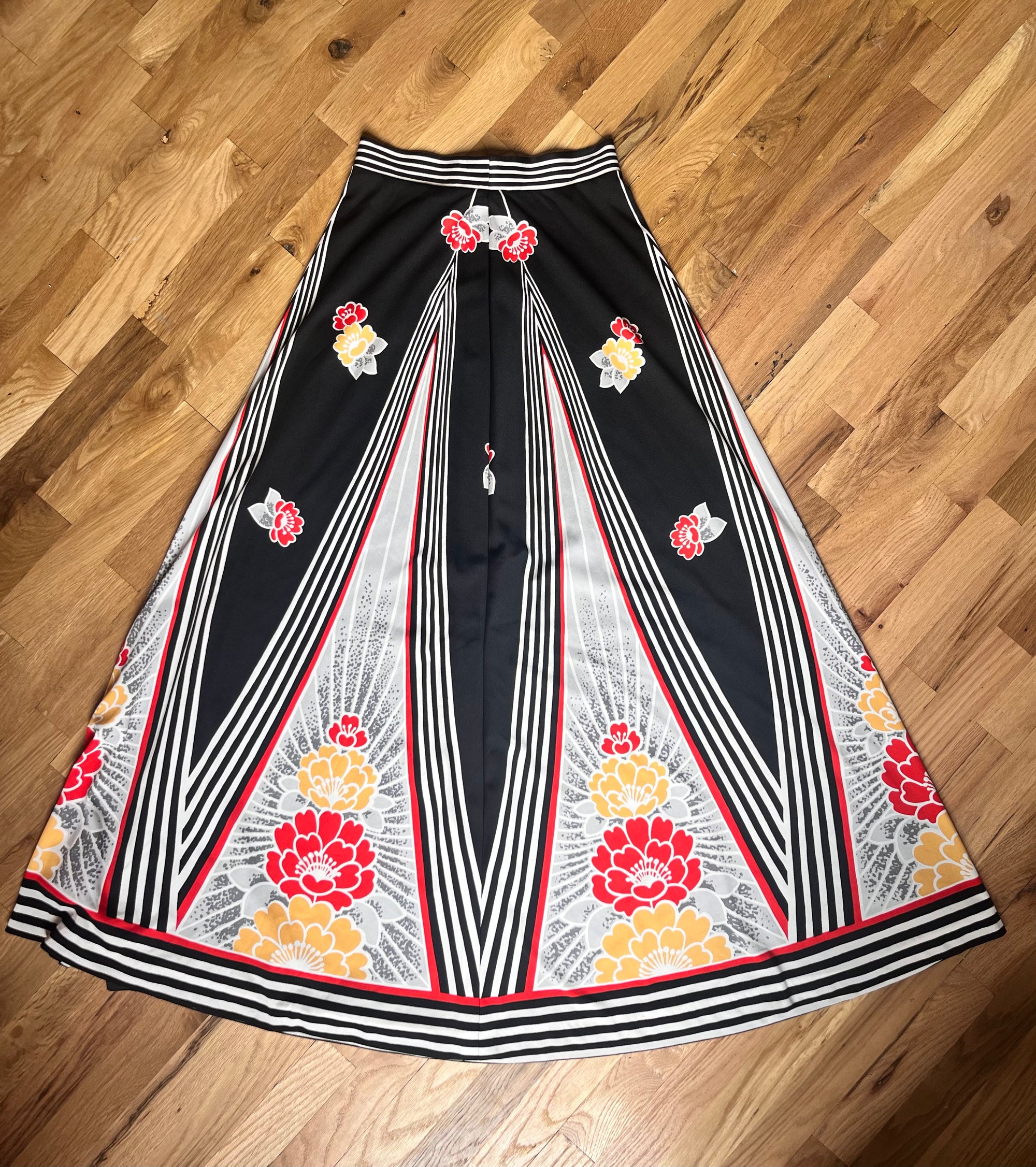 Maxi Floral Panel Skirt