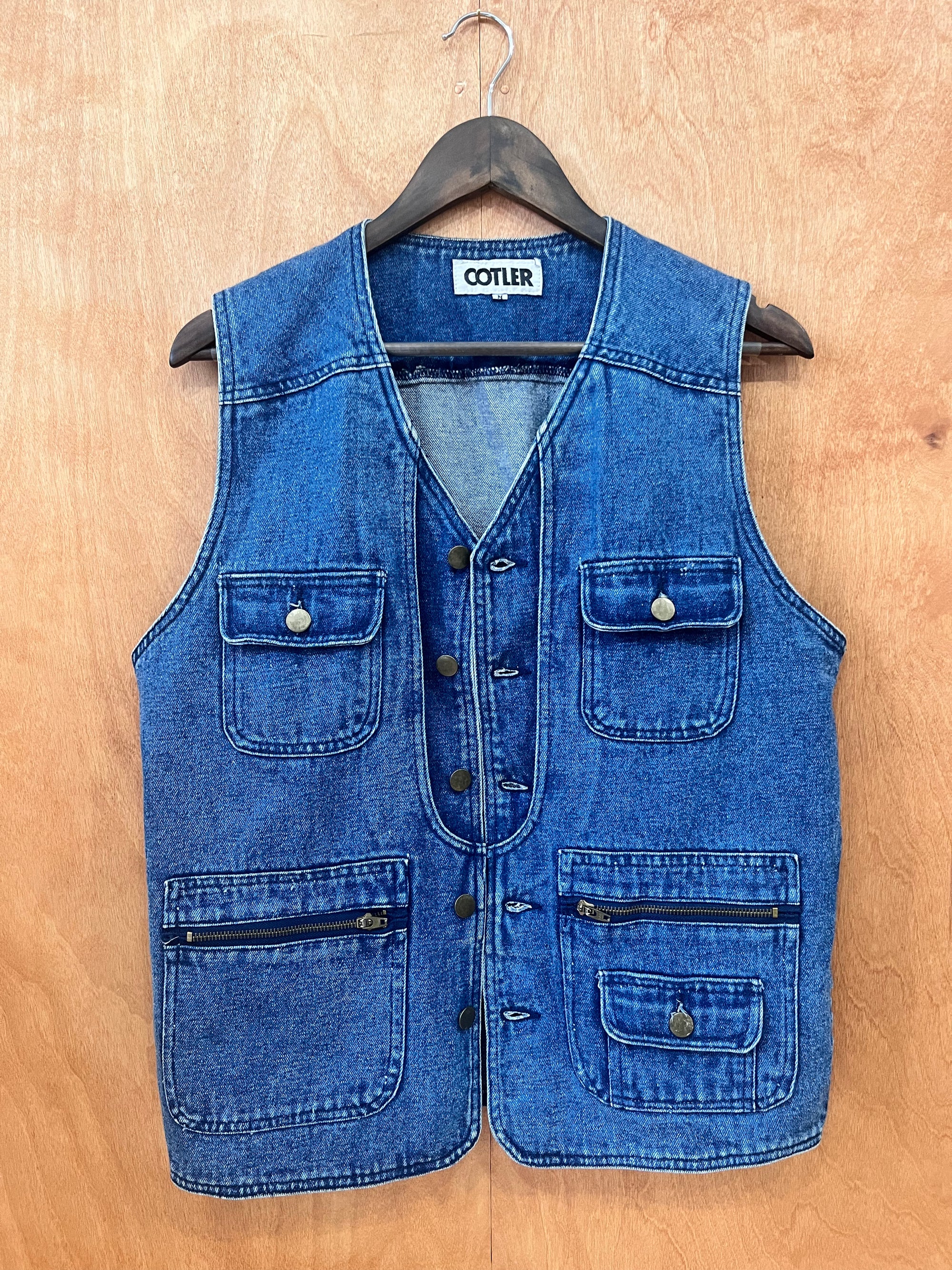 Vintage Cotler Blue Jean Utility Vest