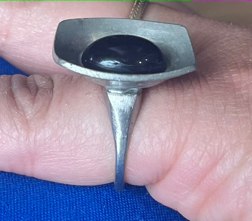 Jorgen Jensen Modernist Pewter Ring
