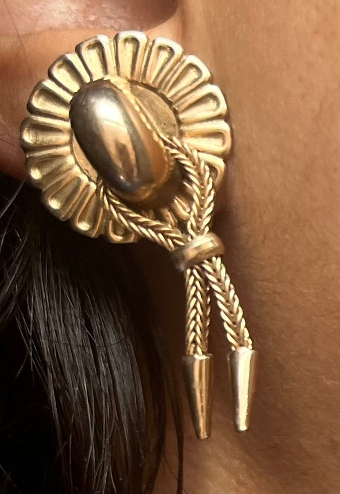 Vintage Gold Electroplated Arrow Earrings