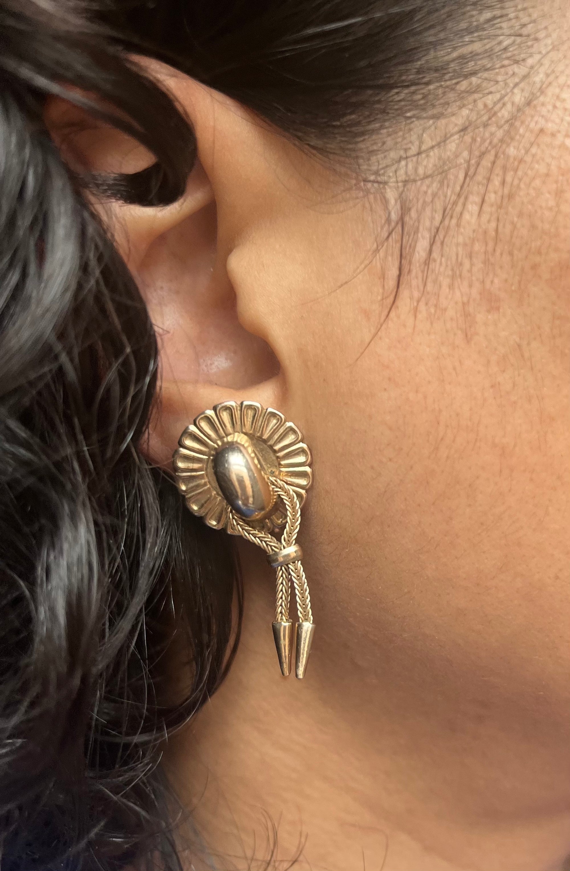 Vintage Gold Electroplated Arrow Earrings