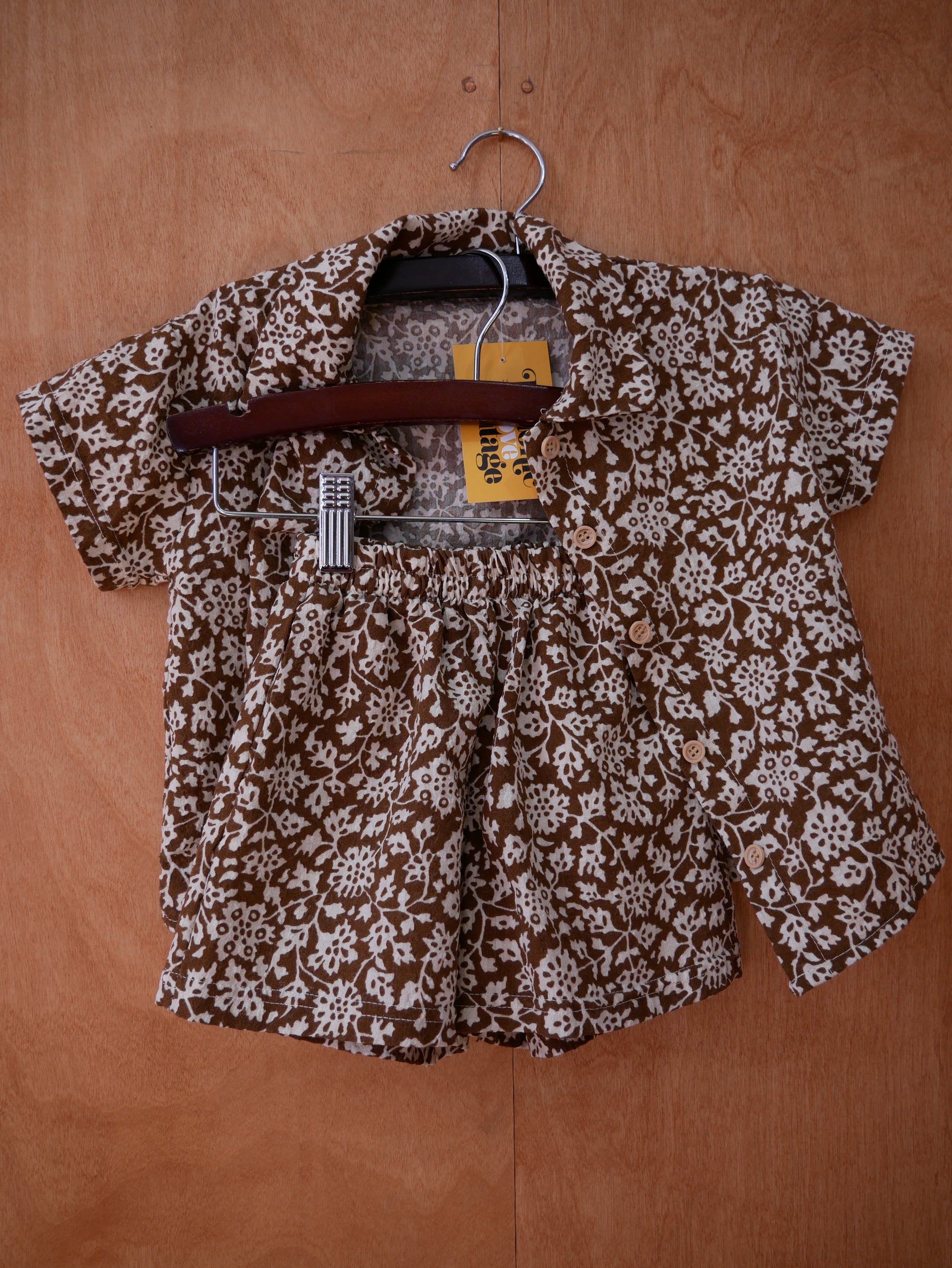 (Kids) Douer kids Secondhand Modern Brown & White Set