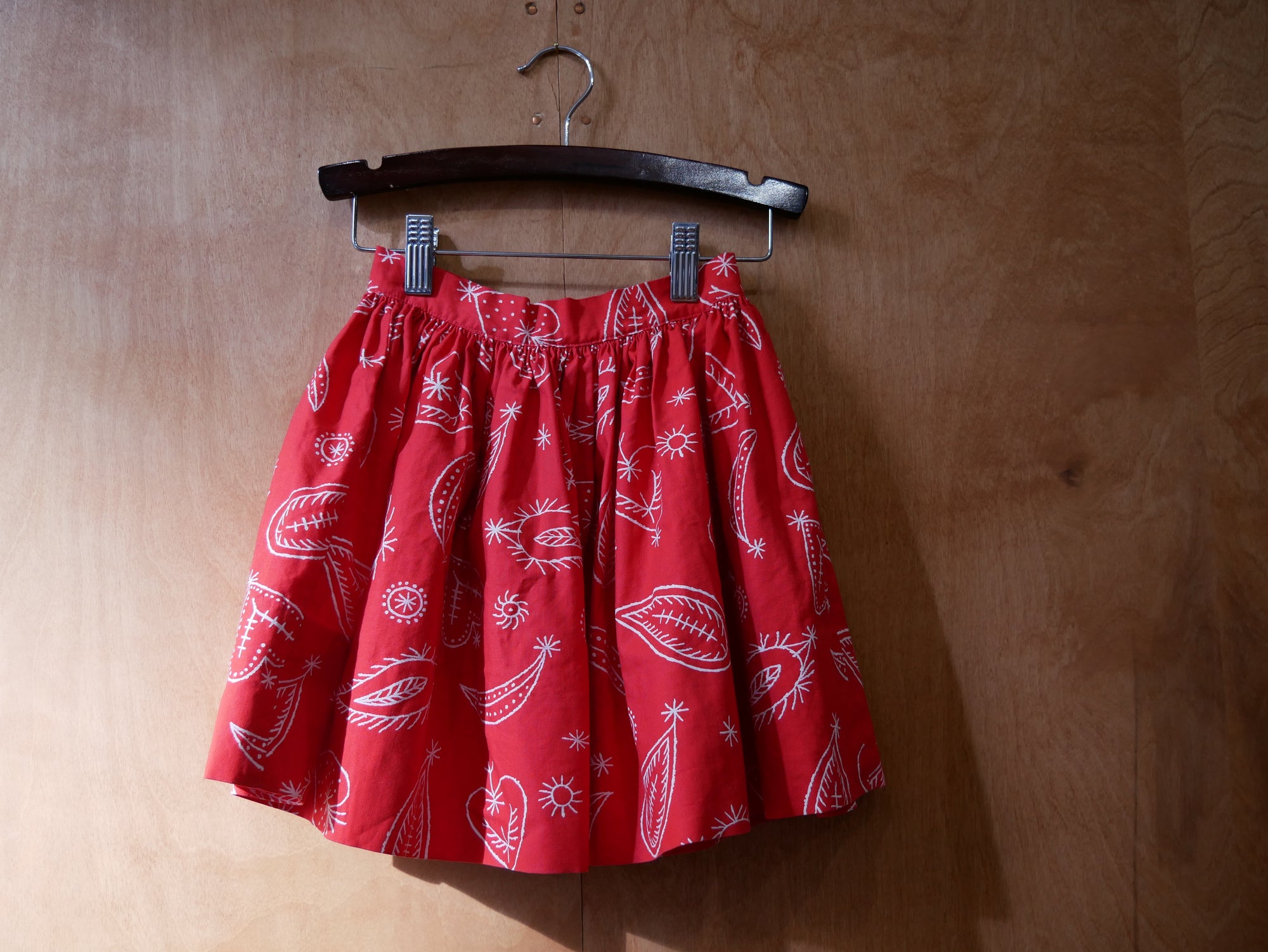 Vintage Kids Red & White Circle Skirt
