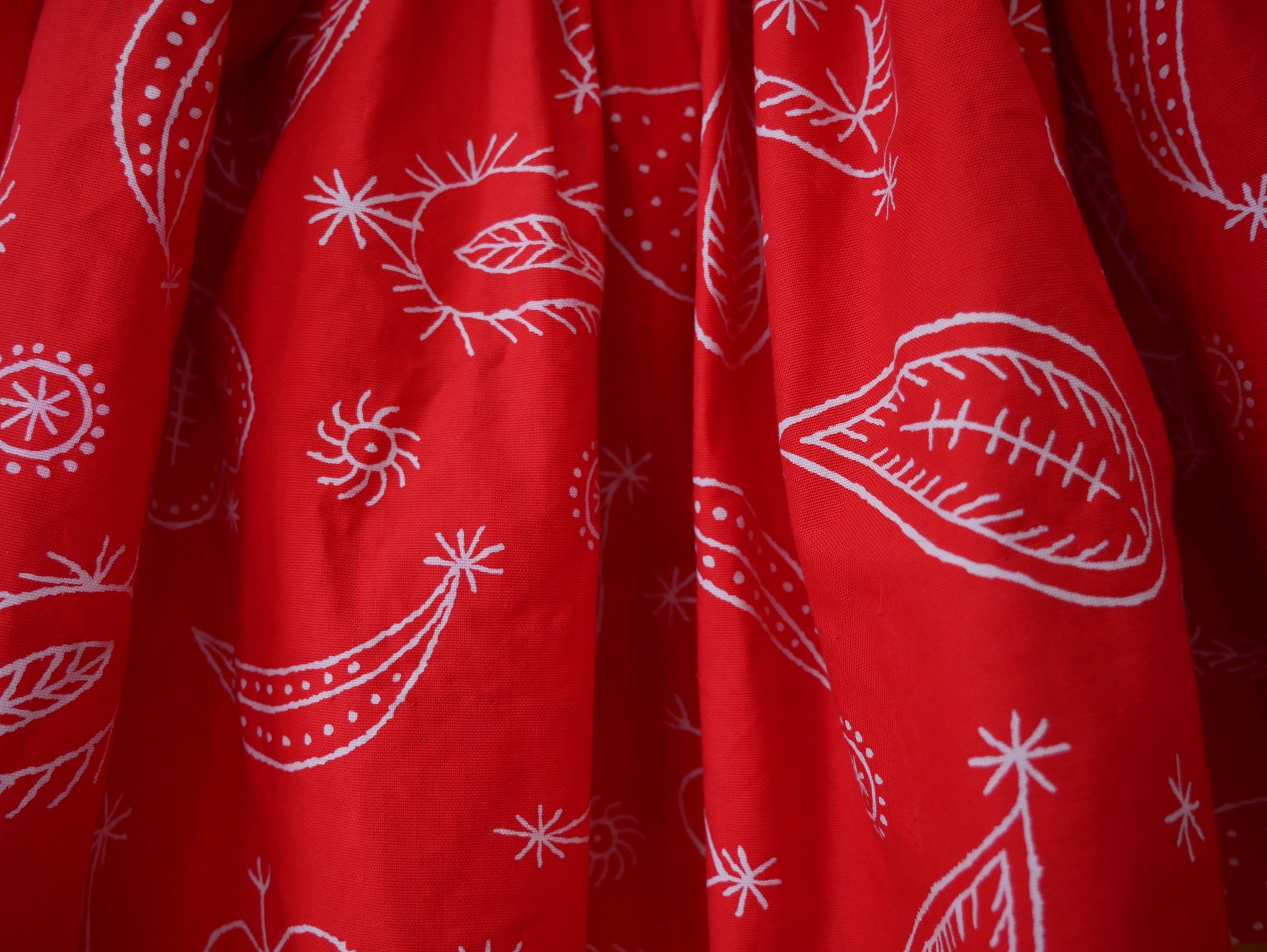 Vintage Kids Red & White Circle Skirt