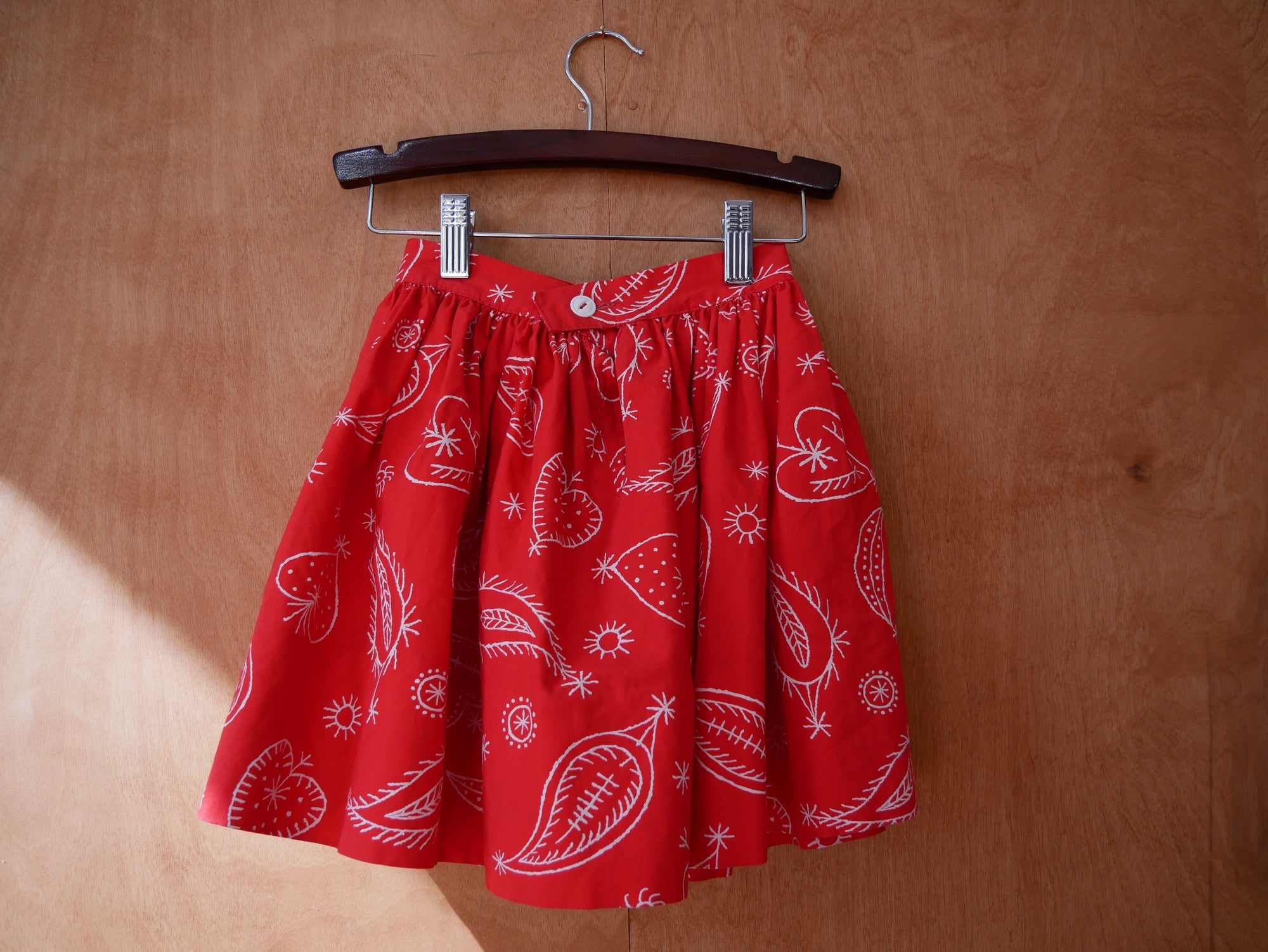 Vintage Kids Red & White Circle Skirt