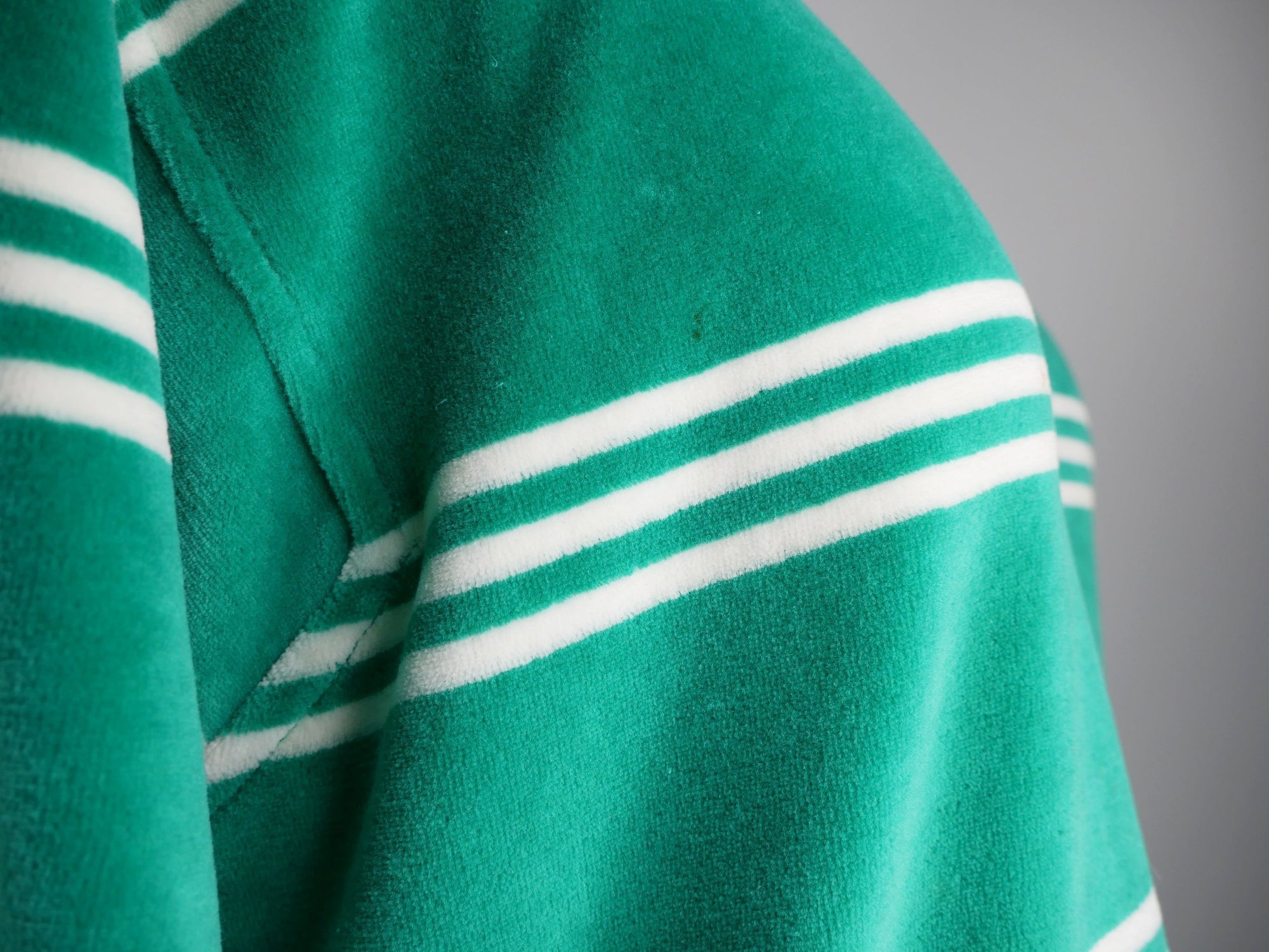 Green And White Striped Sweashirt