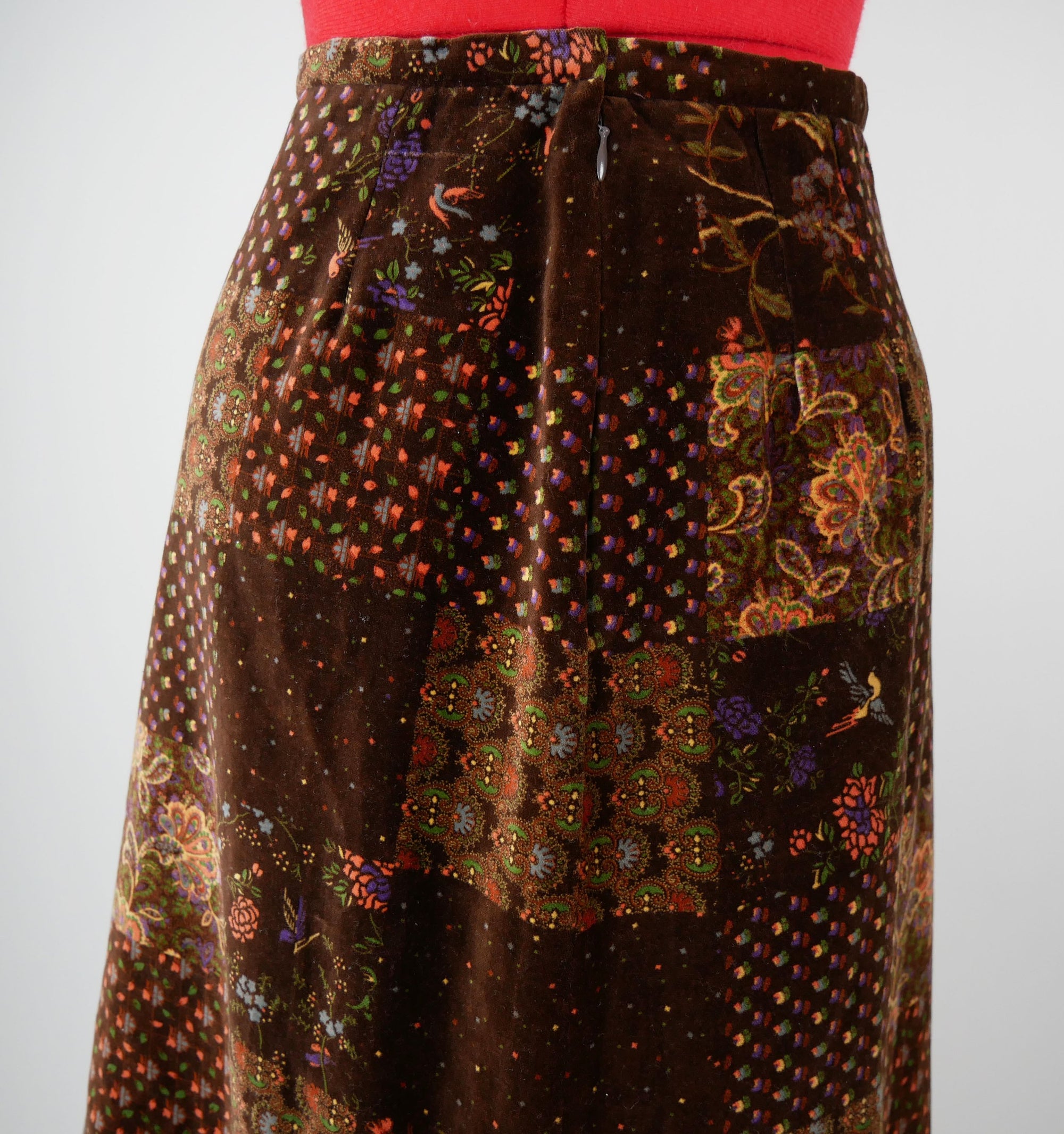 Velvet A-Line Skirt