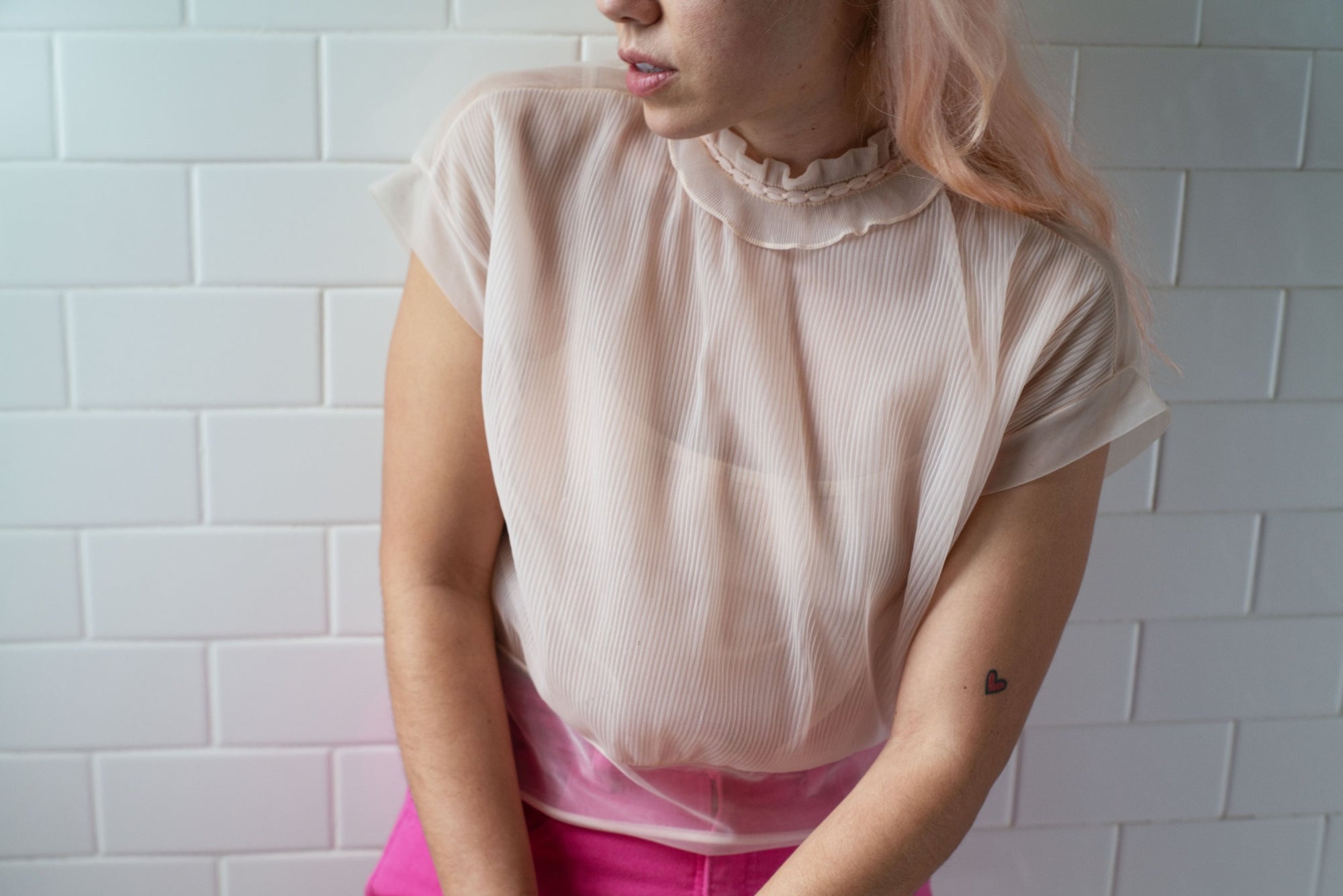 Pink Peekaboo Blouse