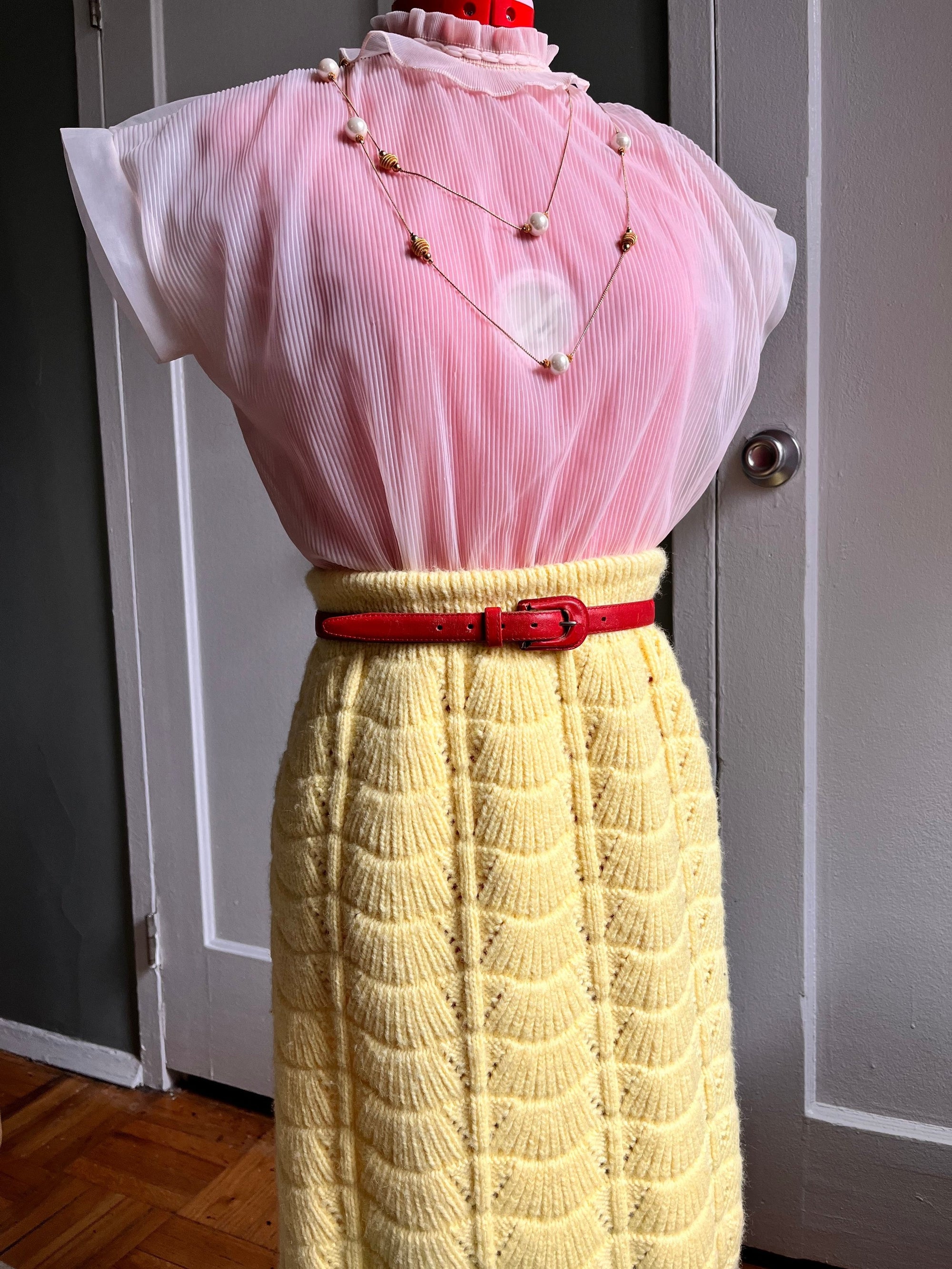 Yellow Knit Skirt